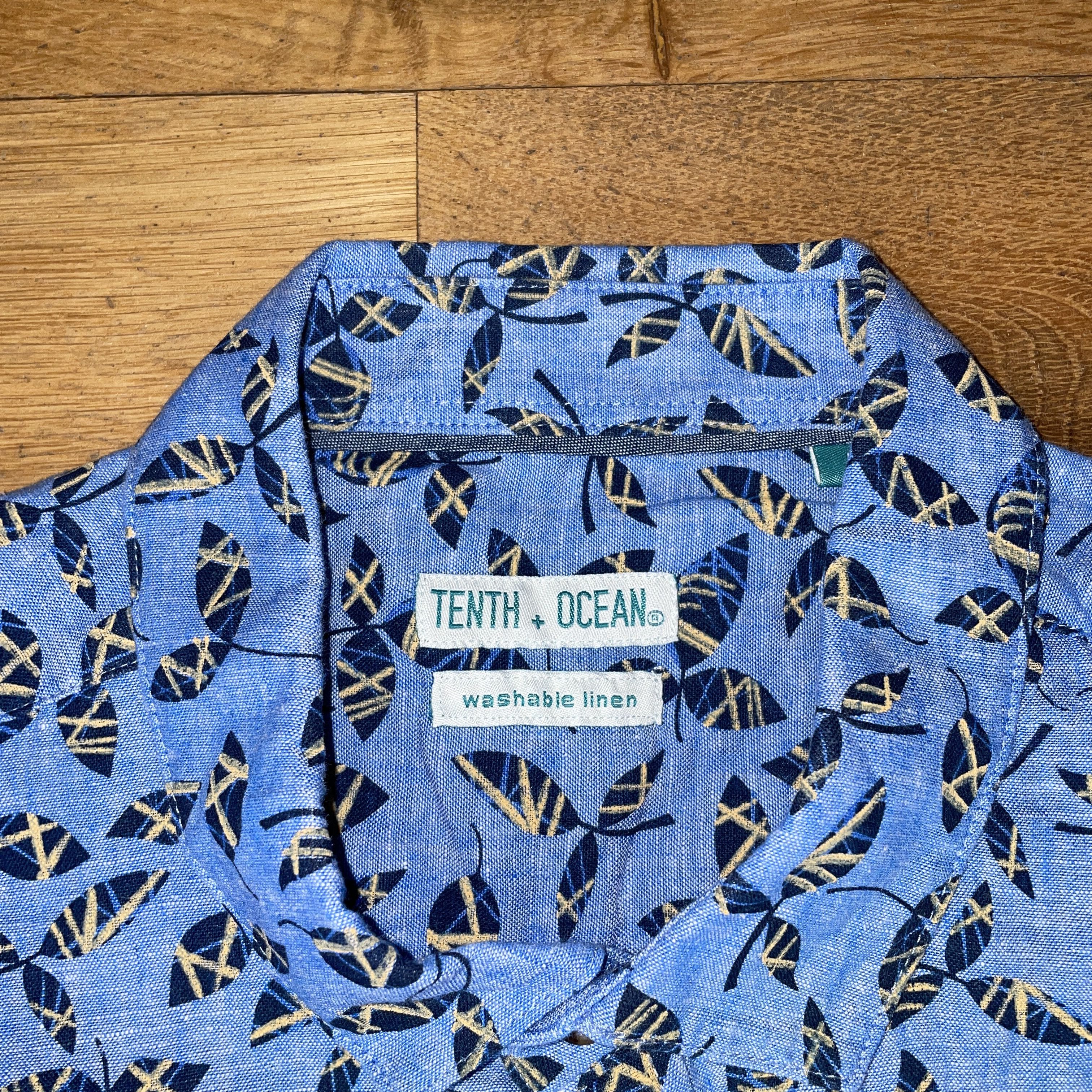 Vintage Tenth+ocean Men's Fashionable Shirt 55% Linen Summer Size L Size US L / EU 52-54 / 3 - 2 Thumbnail