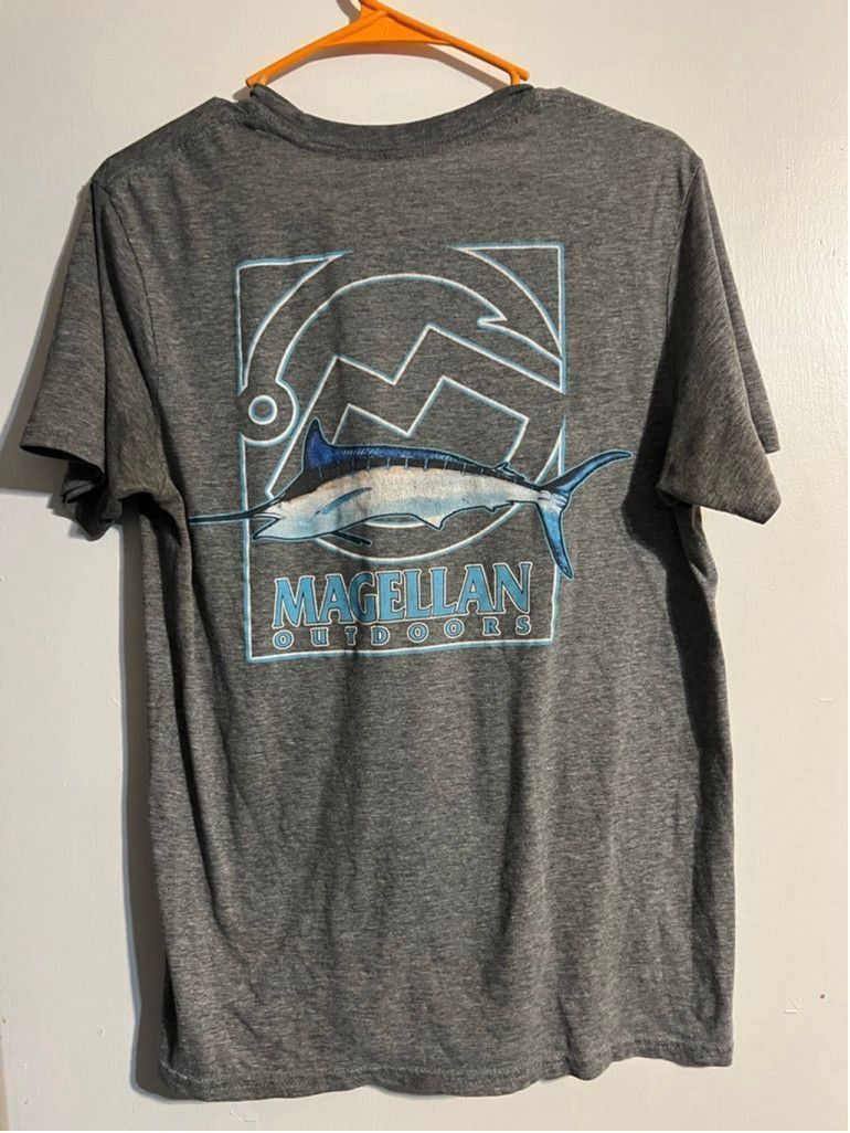 Other Men's Magellan Outdoors Gray Blue Marlin Tee Shirt Size US M / EU 48-50 / 2 - 2 Thumbnail