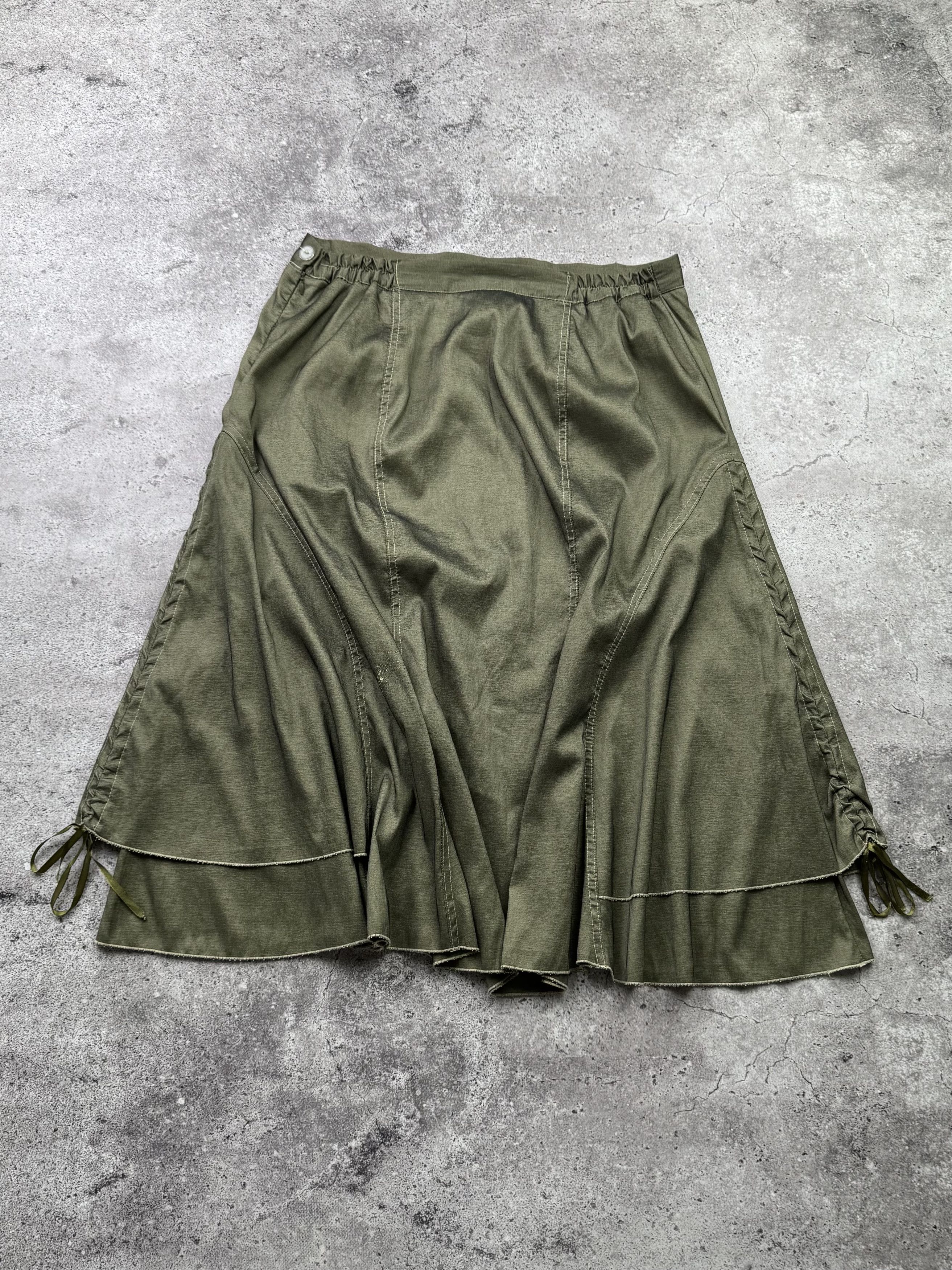 Japanese Brand Vintage Flare Skirt With Bondage C598(V242) Size 32" / US 10 / IT 46 - 5 Thumbnail