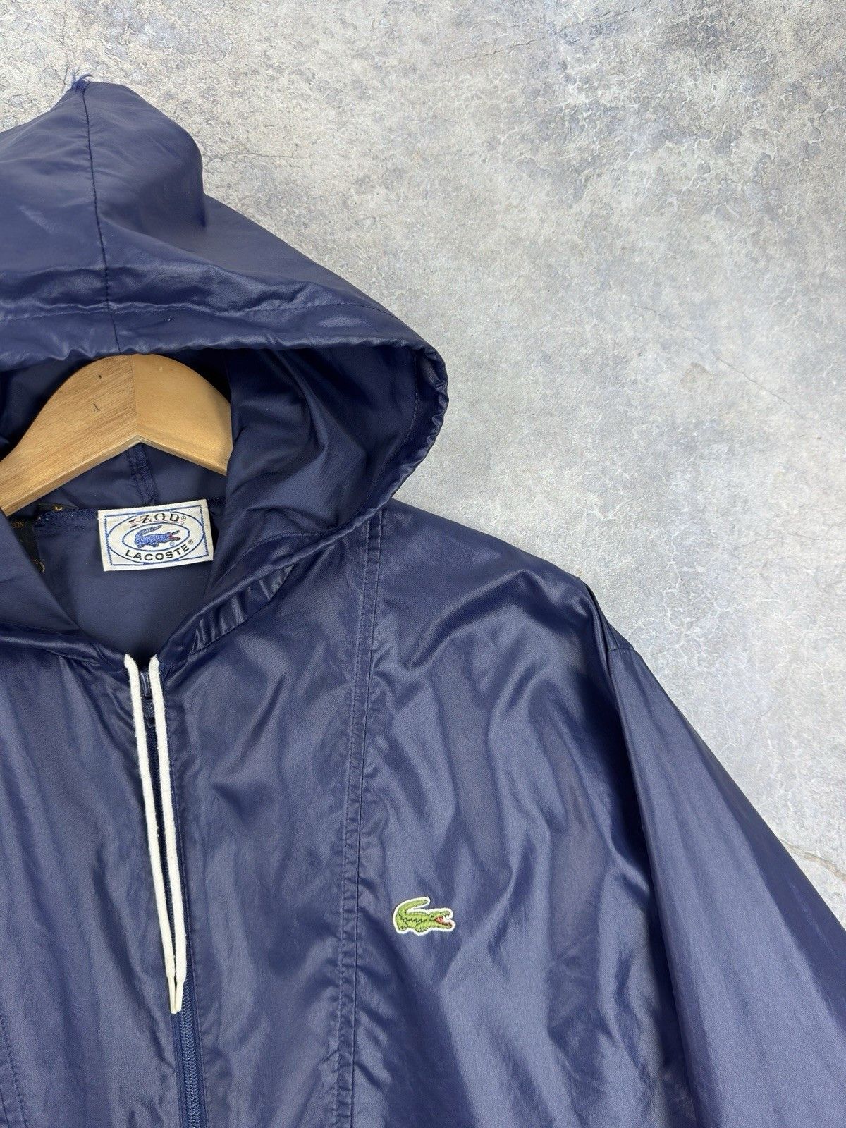 Lacoste Vintage 1980s Lacoste Izod Windbreaker Anorak Jacket Navy Size US M / EU 48-50 / 2 - 5 Thumbnail