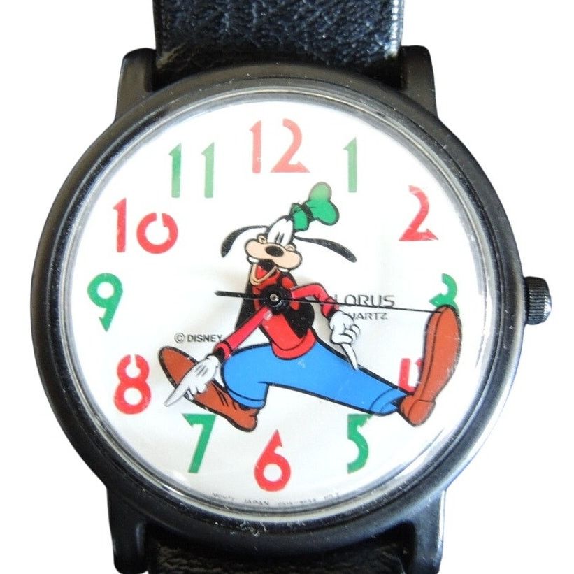 Disney Lorus Goofy Disney Watch Red Green Numbers Vintage Size ONE SIZE - 1 Thumbnail
