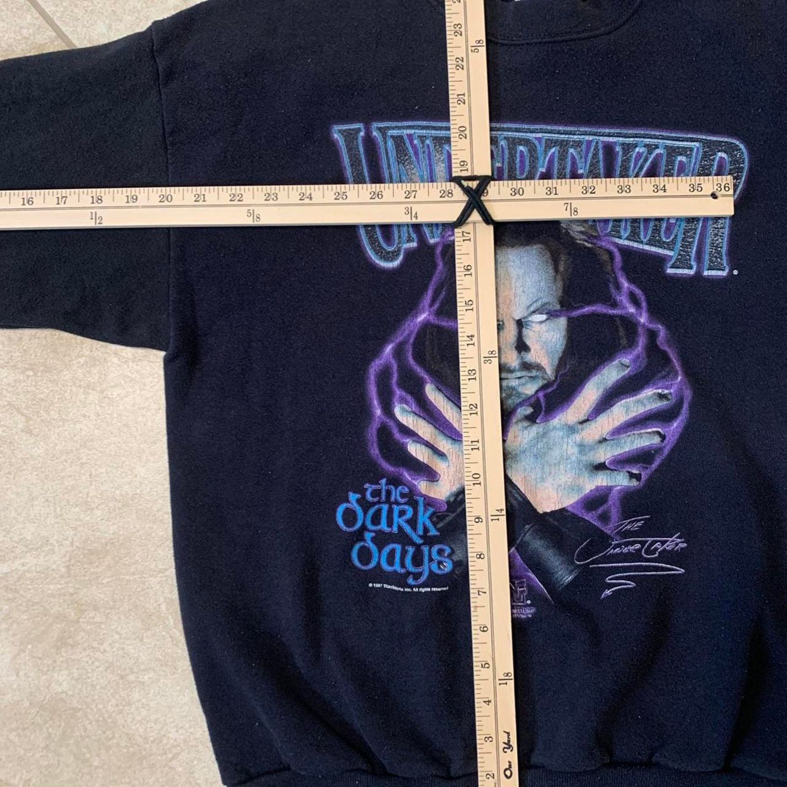 Tultex Vintage 90s Undertaker WWF crewneck Size US L / EU 52-54 / 3 - 8 Thumbnail