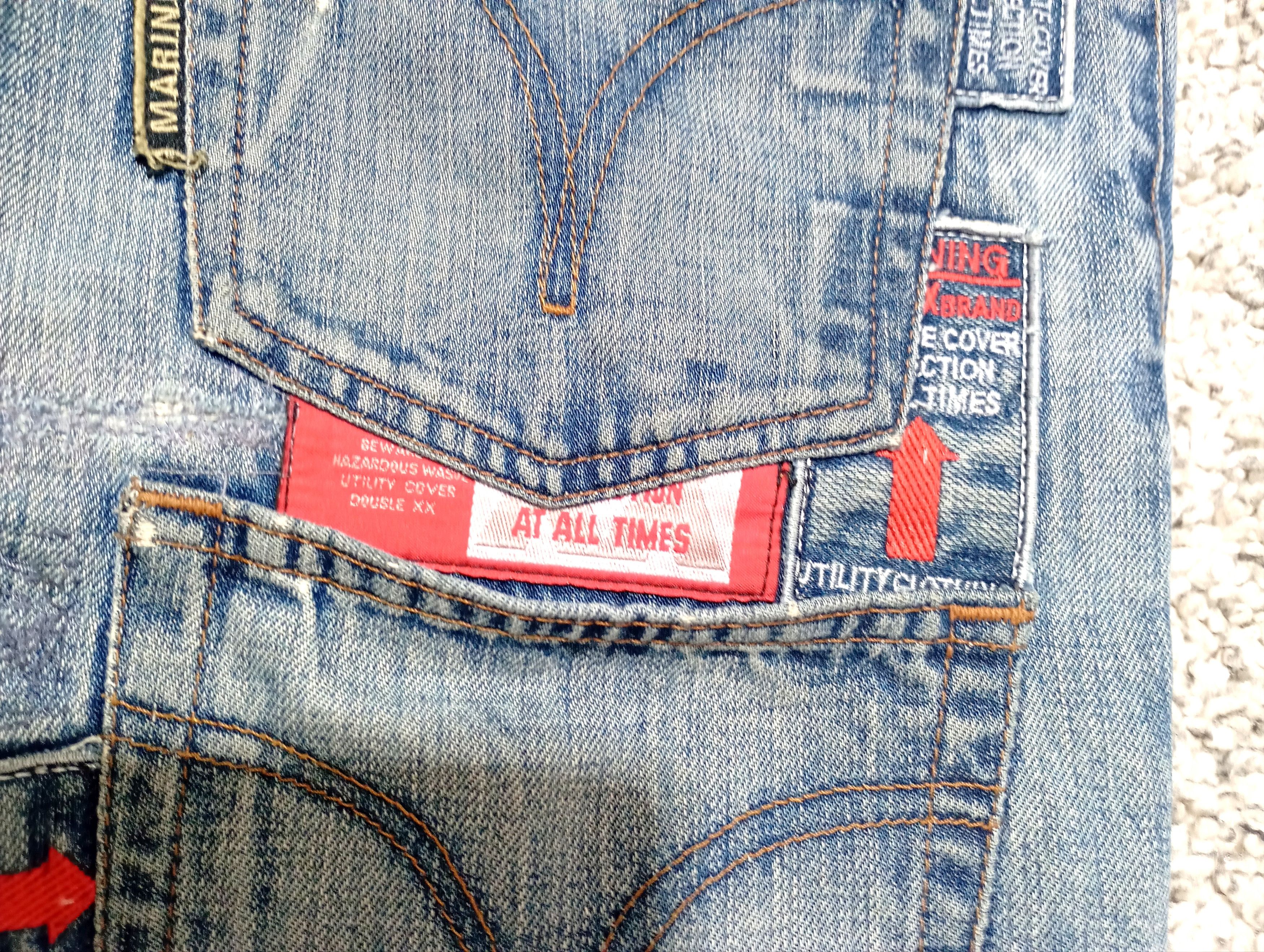 Vintage Cover USA Marins Multi Pockets Patched Denim Pants Size US 31 - 15 Thumbnail