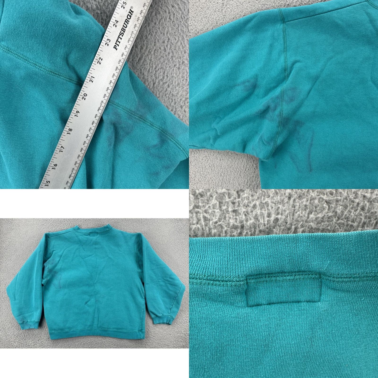 Vintage VINTAGE Newport Blue Turquoise Green 90s Boxy Crew Neck Embroidered Sweatshirt L Men Shirts Girls Size US L / EU 52-54 / 3 - 10 Thumbnail