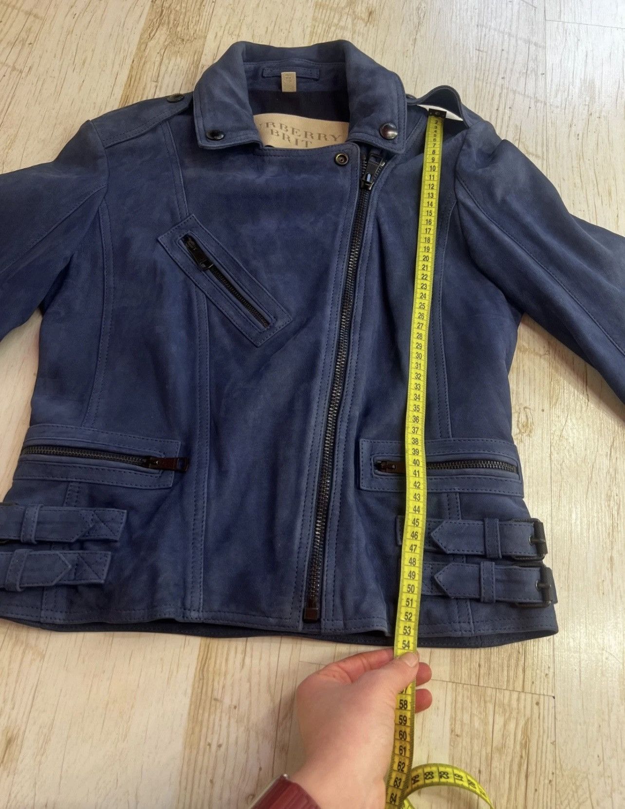 Burberry Burberry Brit Moto Biker Jacket Dark Navy Nappa Size M / US 6-8 / IT 42-44 - 21 Thumbnail