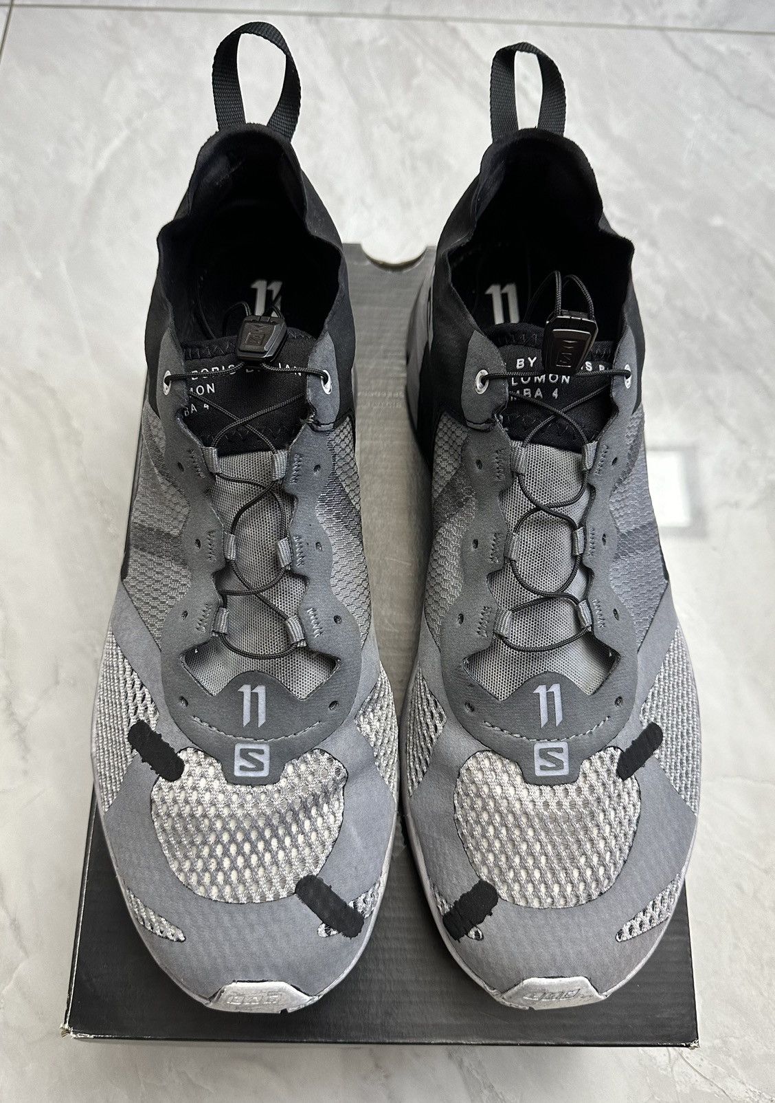 image of 11 By Boris Bidjan Saberi x Salomon 11 By Bbs X Salomon Bamba 4 Light Grey Sneaker, Men's (Size 12)