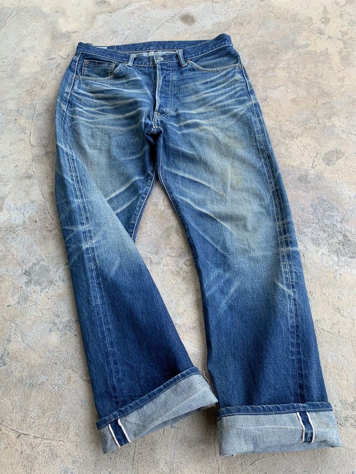 Japanese Brand × Kapital × Vintage Eight-G 880 Redline Selvedge Distressed Denim Size US 32 / EU 48 - 5 Thumbnail