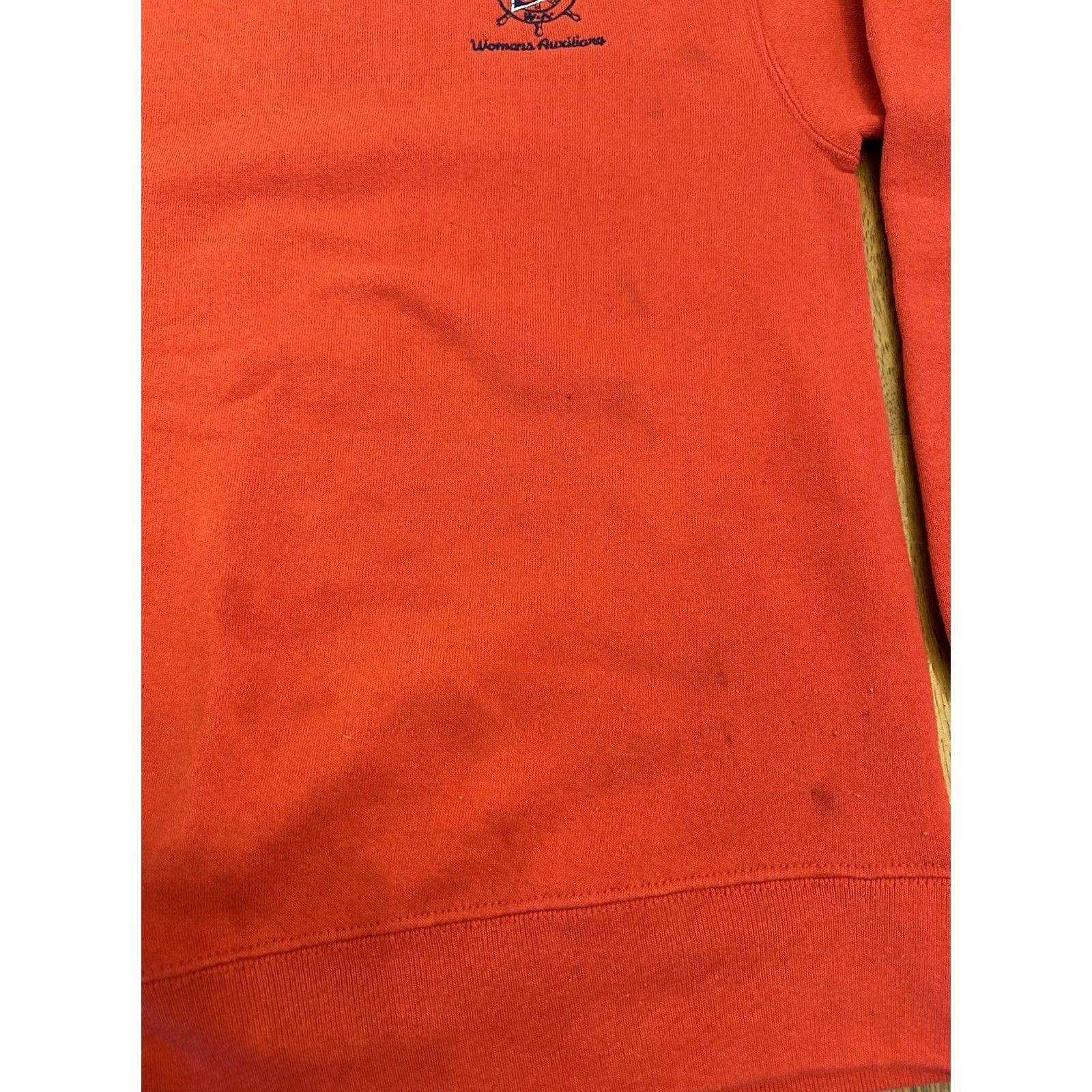 Soffe VINTAGE Soffe Ladies Auxiliary Crewneck Sweatshirt 90s Large Red Made In USA Womens Size L / US 10 / IT 46 - 4 Thumbnail