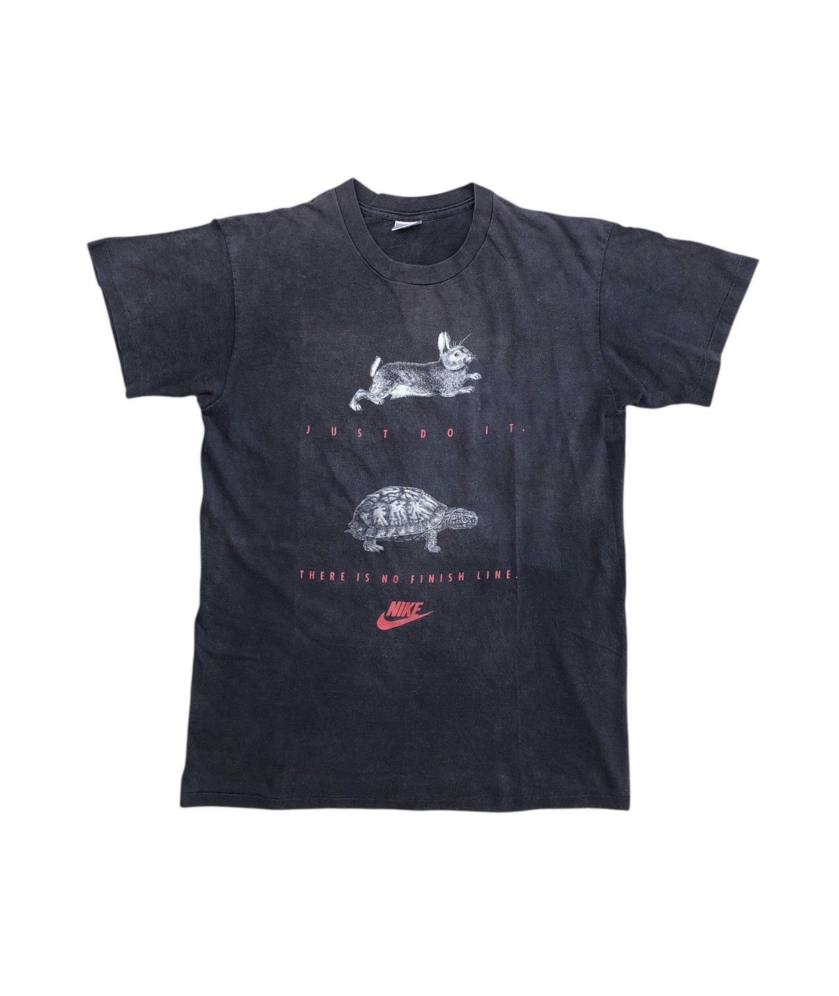 Nike Vintage 90's Nike Turtle & Rabbits Story Tshirt Size US L / EU 52-54 / 3 - 1 Thumbnail
