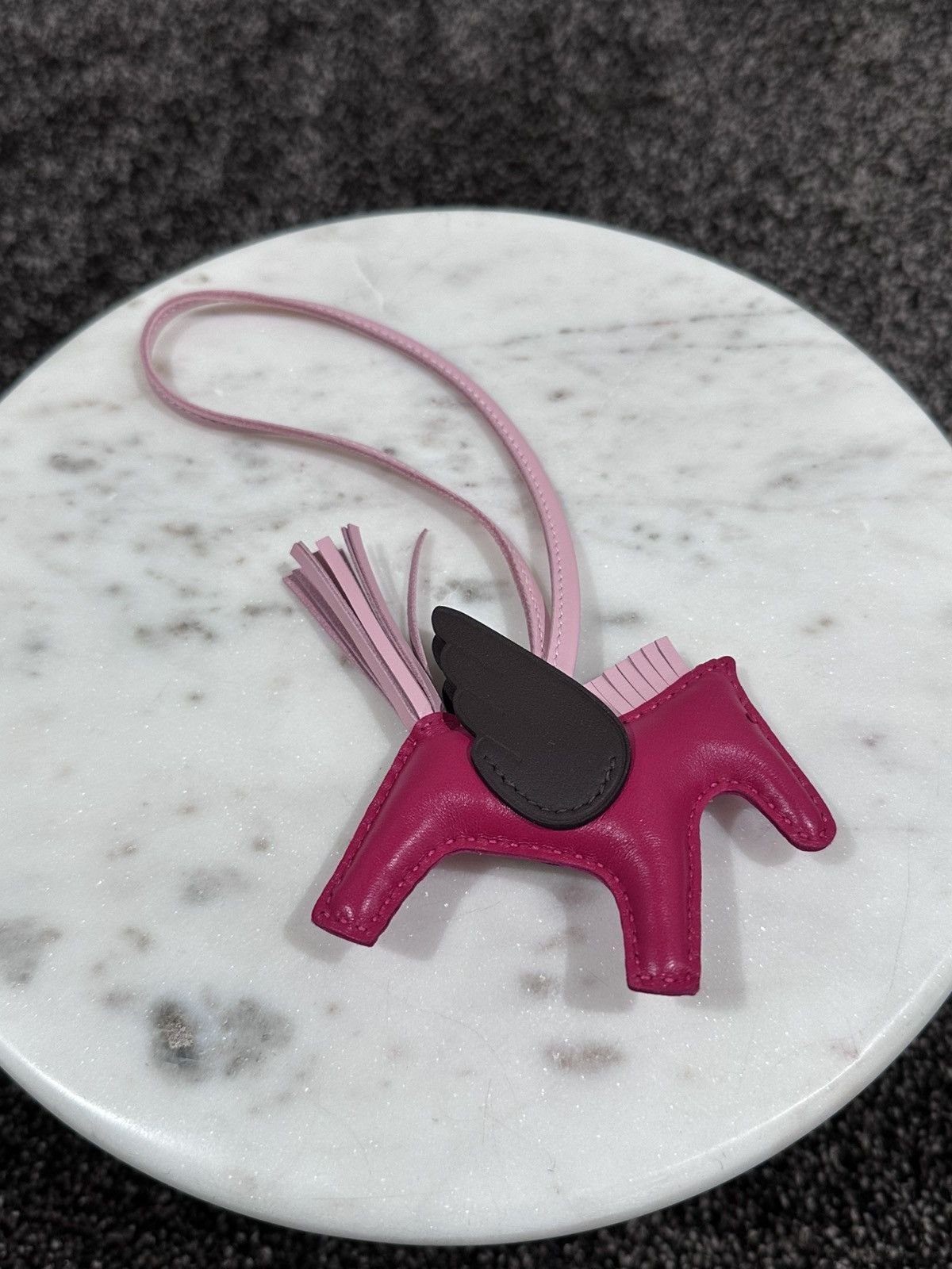 Hermes Hermes Pink/Red Leather MM Rodeo Pegasus Horse Bag Charm Size ONE SIZE - 7 Thumbnail