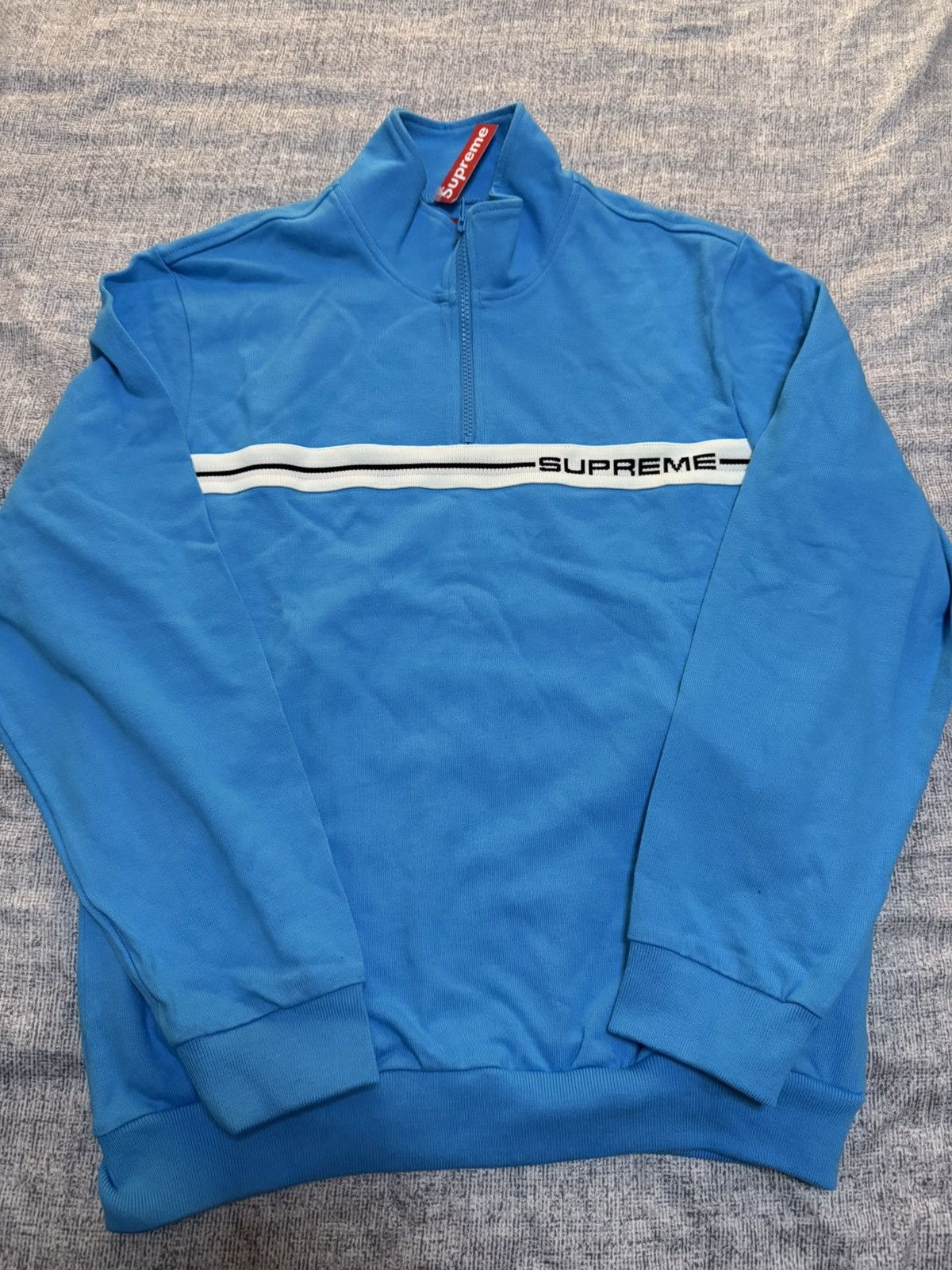 Supreme Supreme half zip warm up sweatershirt Grailed