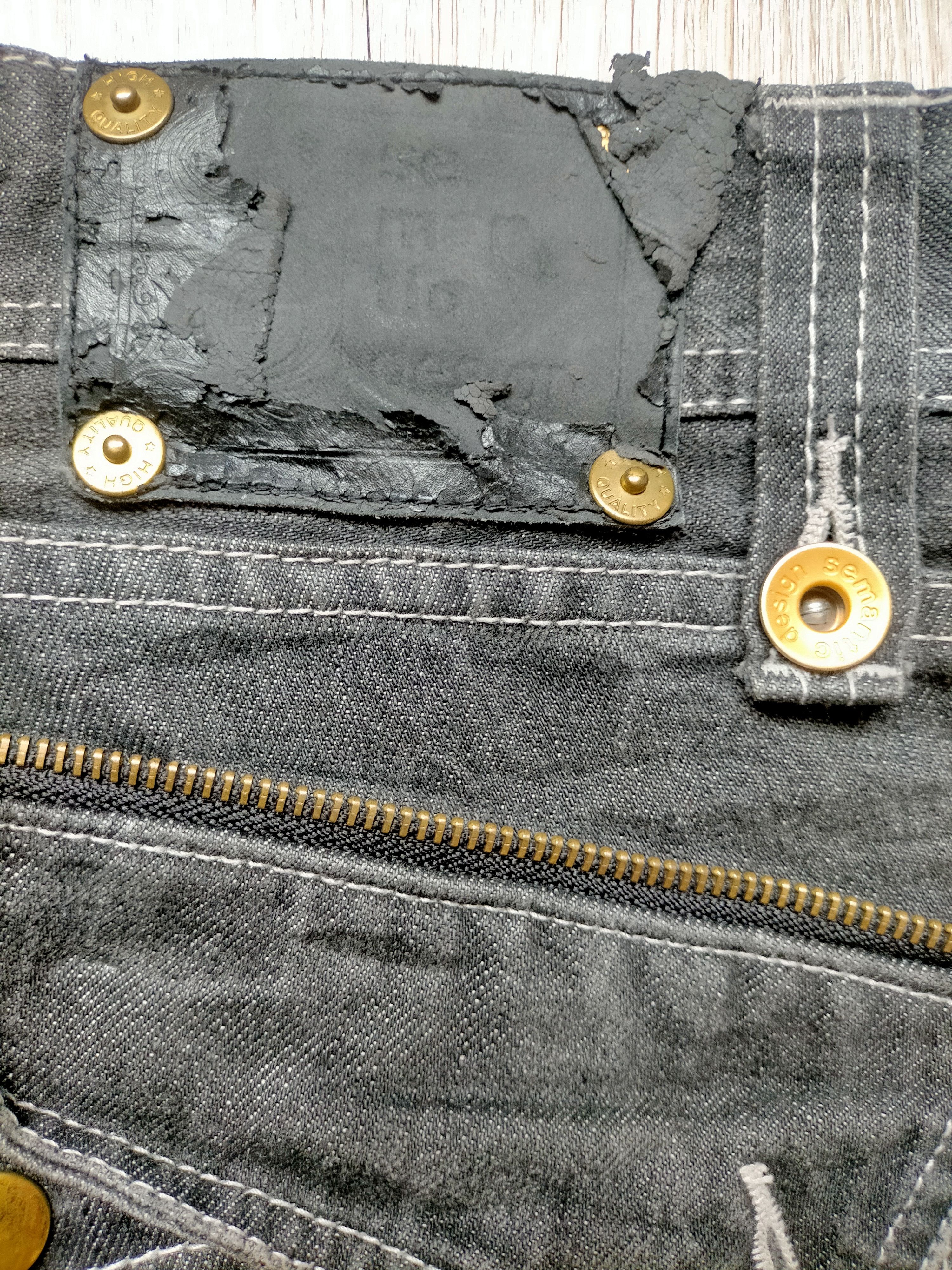 semanticdesign Semantic Design Multipocket Zipped Punk Style Black Jeans Size US 34 / EU 50 - 24 Thumbnail