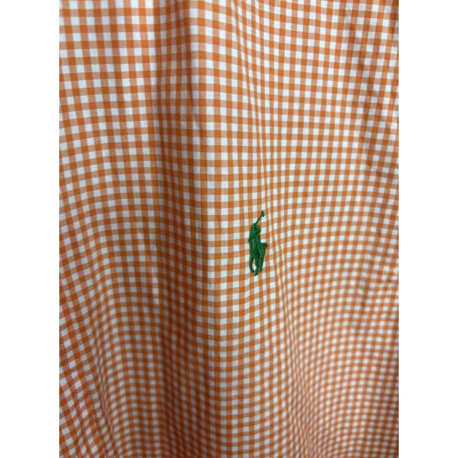 Ralph Lauren Ralph Lauren Shirt Mens XL Orange White Gingham Button Down Long Sleeve Pony Size US XL / EU 56 / 4 - 4 Thumbnail