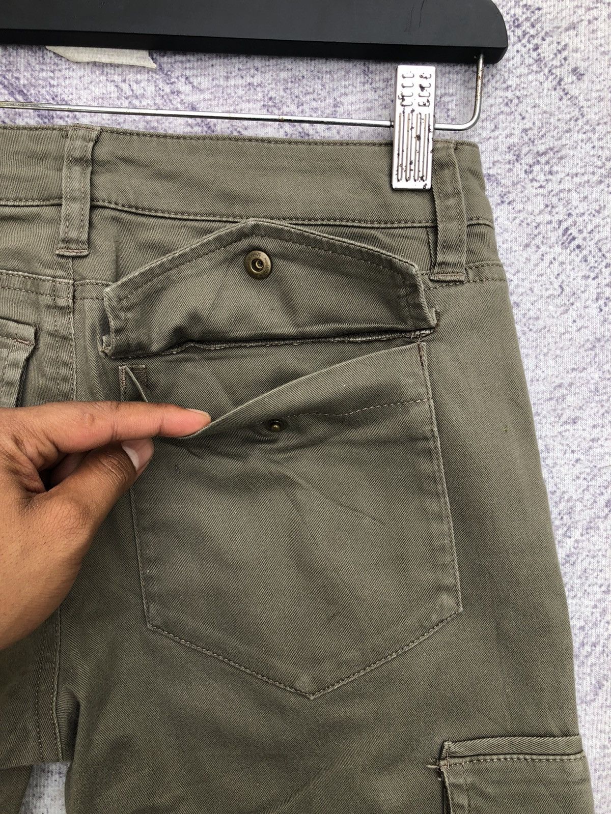 Japanese Brand × Olive Cargo Pants Olive Reflect Multipocket Tactical Utility Size US 27 - 10 Thumbnail