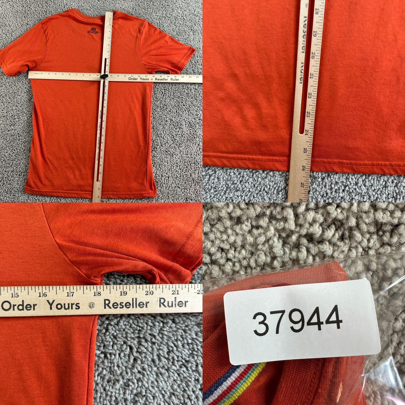 Vintage Sherpa Shirt Mens Small Orange Kathmandu Nepal Short Sleeve Graphic Print Logo Crew Neck T-Shirt Size US S / EU 44-46 / 1 - 8 Thumbnail