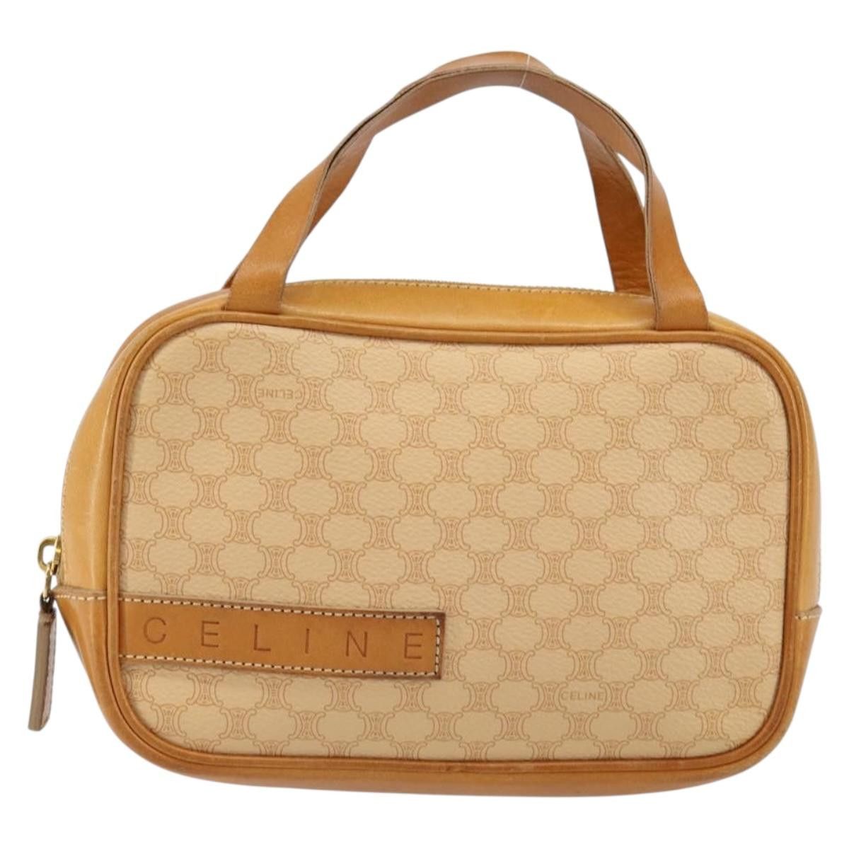 Celine CELINE Macadam Canvas Hand Bag Pvc Beige Gold Size ONE SIZE - 2 Thumbnail