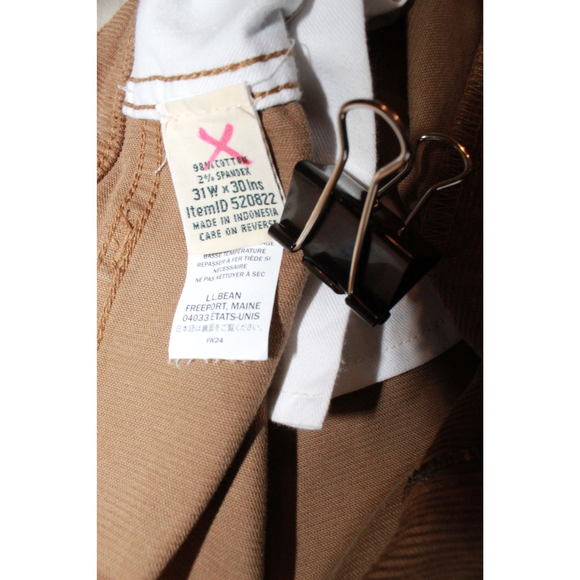 L.L. Bean LL Bean BeanFlex Corduroy Pants Five Pocket Straight Leg Size US 31 - 7 Thumbnail
