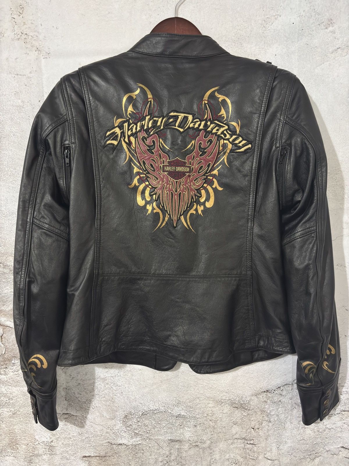 Harley Davidson Harley-Davidson Tribal Leather Jacket Size M / US 6-8 / IT 42-44 - 3 Thumbnail