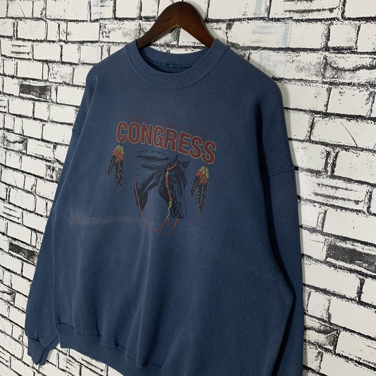 Vintage Vintage Congress Animal Design Horse Sweatshirt Crewneck Size US XL / EU 56 / 4 - 3 Thumbnail
