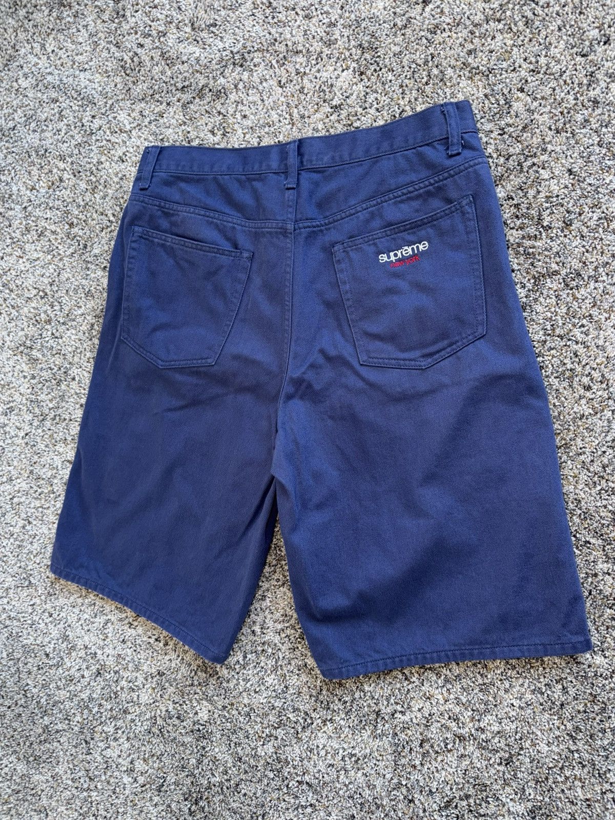 Supreme Supreme Baggy Jean Shorts Navy Blue SS24 Size US 32 / EU 48 - 9 Thumbnail