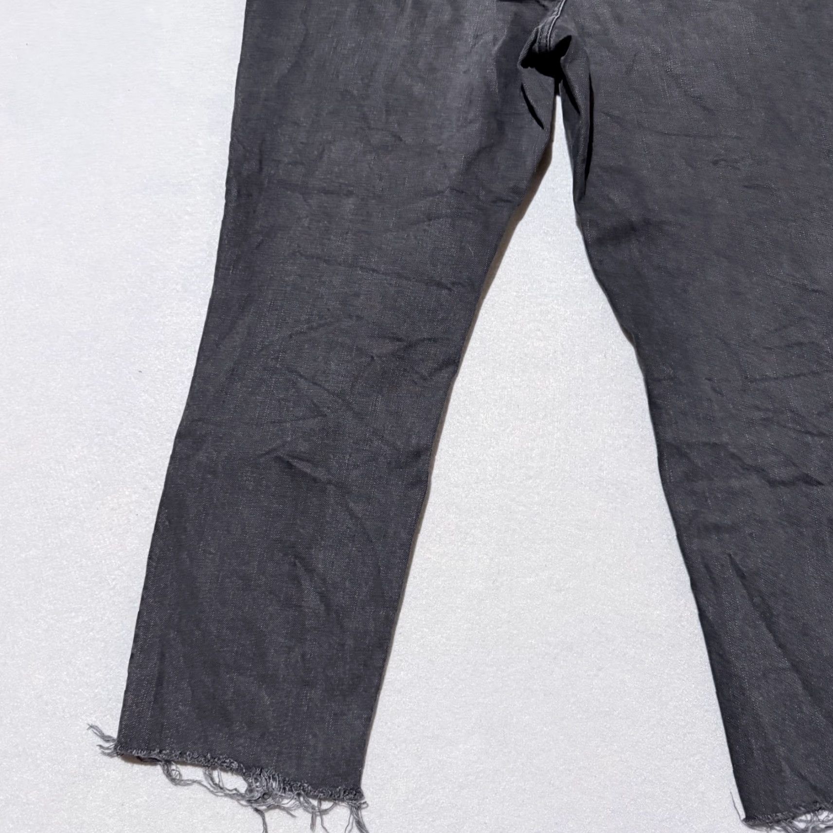 Old Navy Old Navy Boyfriend Jeans Women's Black Denim Dark Wash Distressed Frayed - 12 Size 34" / US 12 / IT 48 - 7 Thumbnail