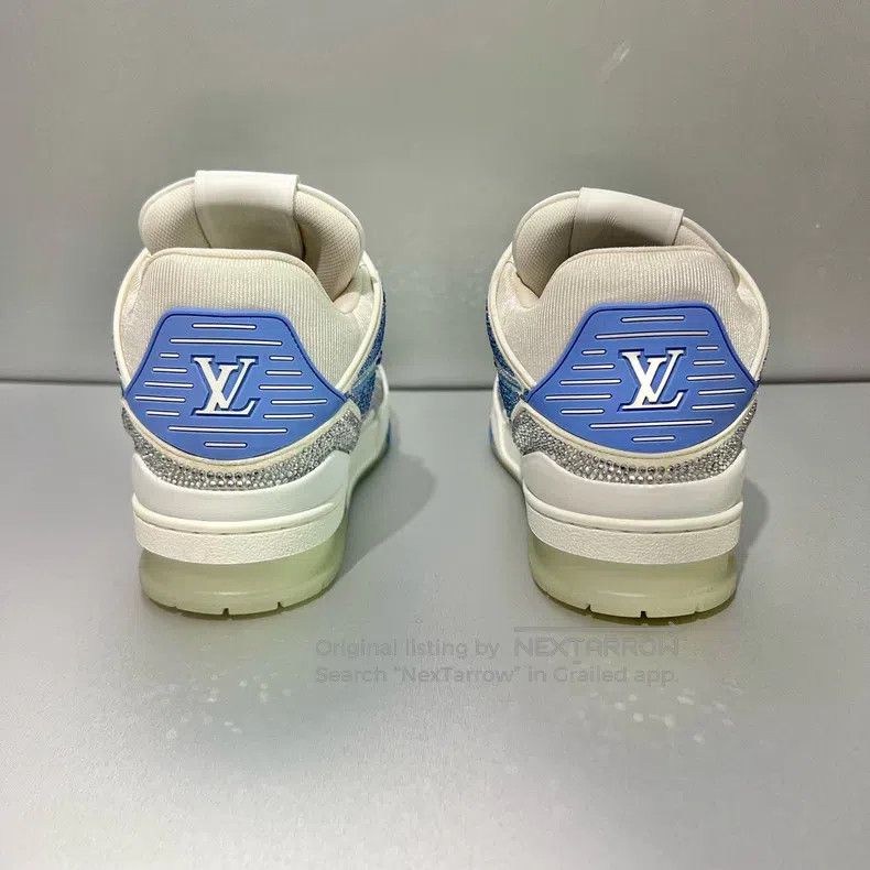 Louis Vuitton Louis Vuitton Trainer White and Blue Gradient Full Drill P Size US 8.5 / EU 41-42 - 7 Thumbnail