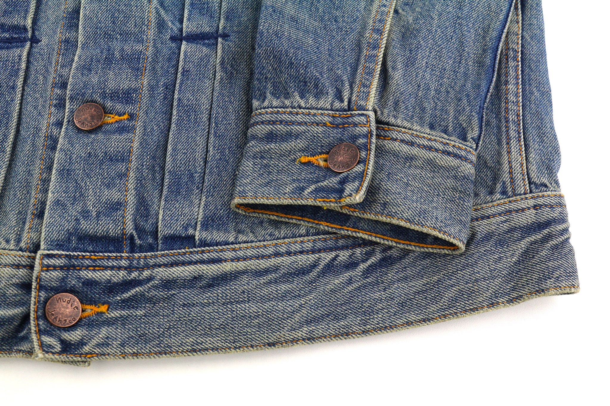 Nudie Jeans SONNY M Steel Indigo Washed Blue Polo Pockets Jacket 82439 Size US M / EU 48-50 / 2 - 5 Thumbnail