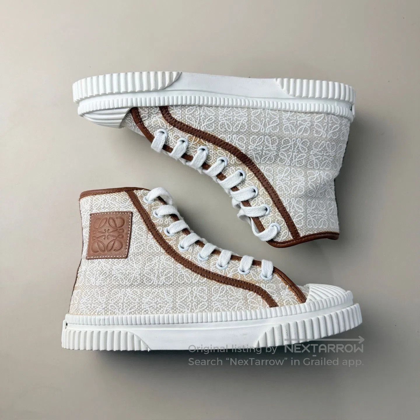 Loewe Loewe Logo Print High-Top Casual Shoes. Size US 4 / IT 34 - 4 Thumbnail