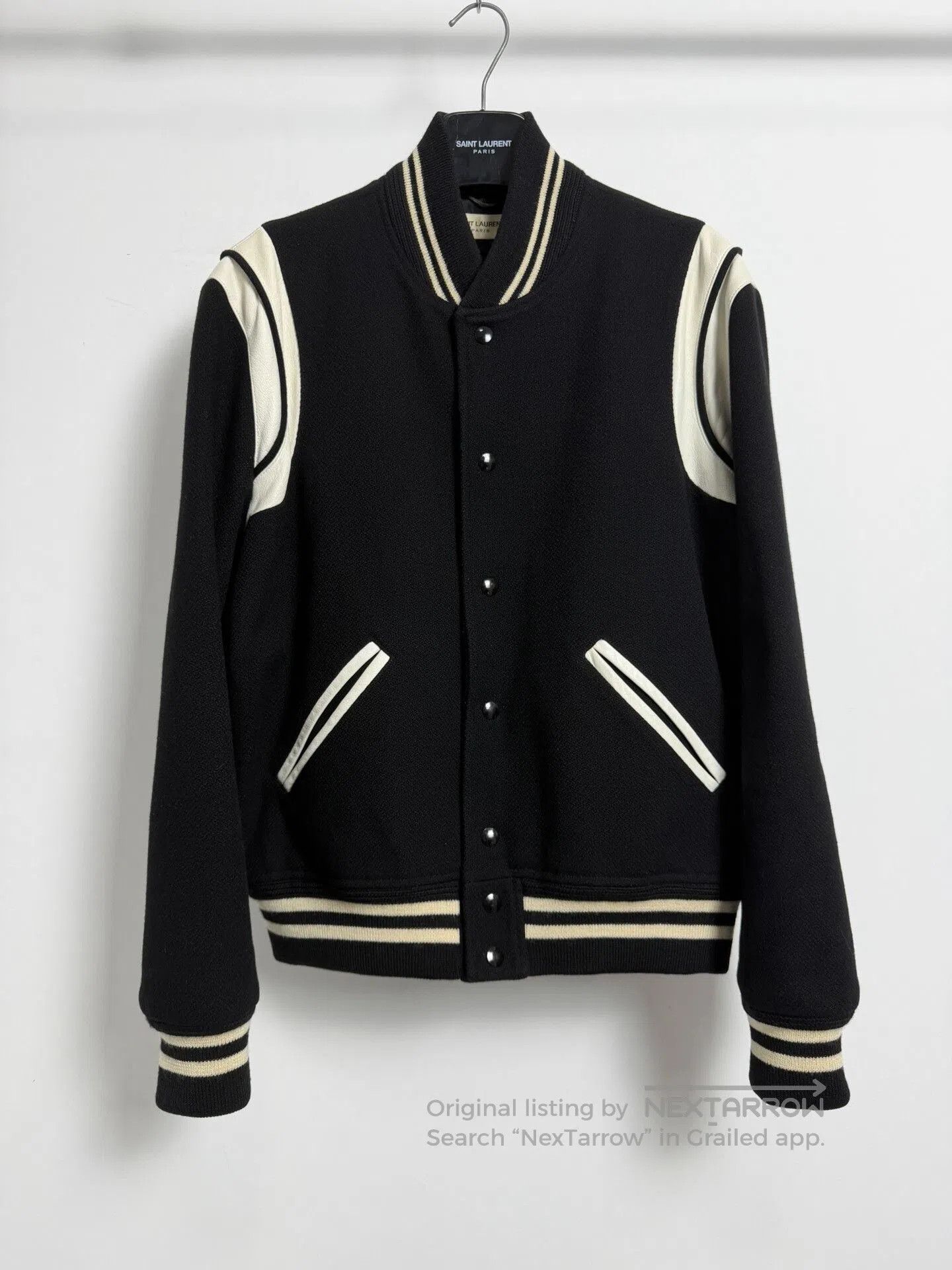 Saint Laurent Paris Saint Laurent Black White Varsity Jacket. Size US M / EU 48-50 / 2 - 1 Thumbnail