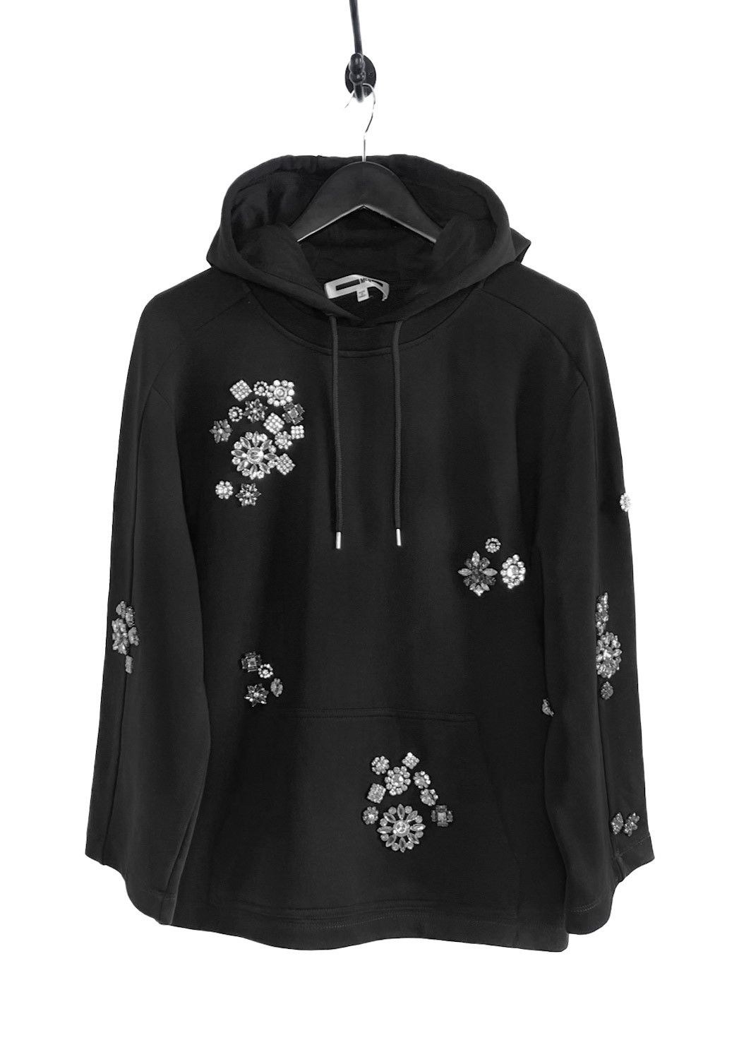 MCQ McQ Crystal Embellished Black Hoodie Size XS / US 0-2 / IT 36-38 - 1 Thumbnail
