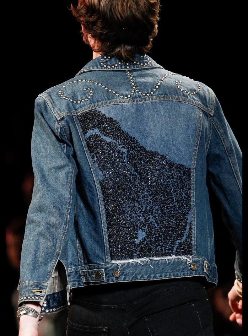 Saint Laurent Paris saint laurent blue studded denim jacket-2507 Size US S / EU 44-46 / 1 - 5 Thumbnail