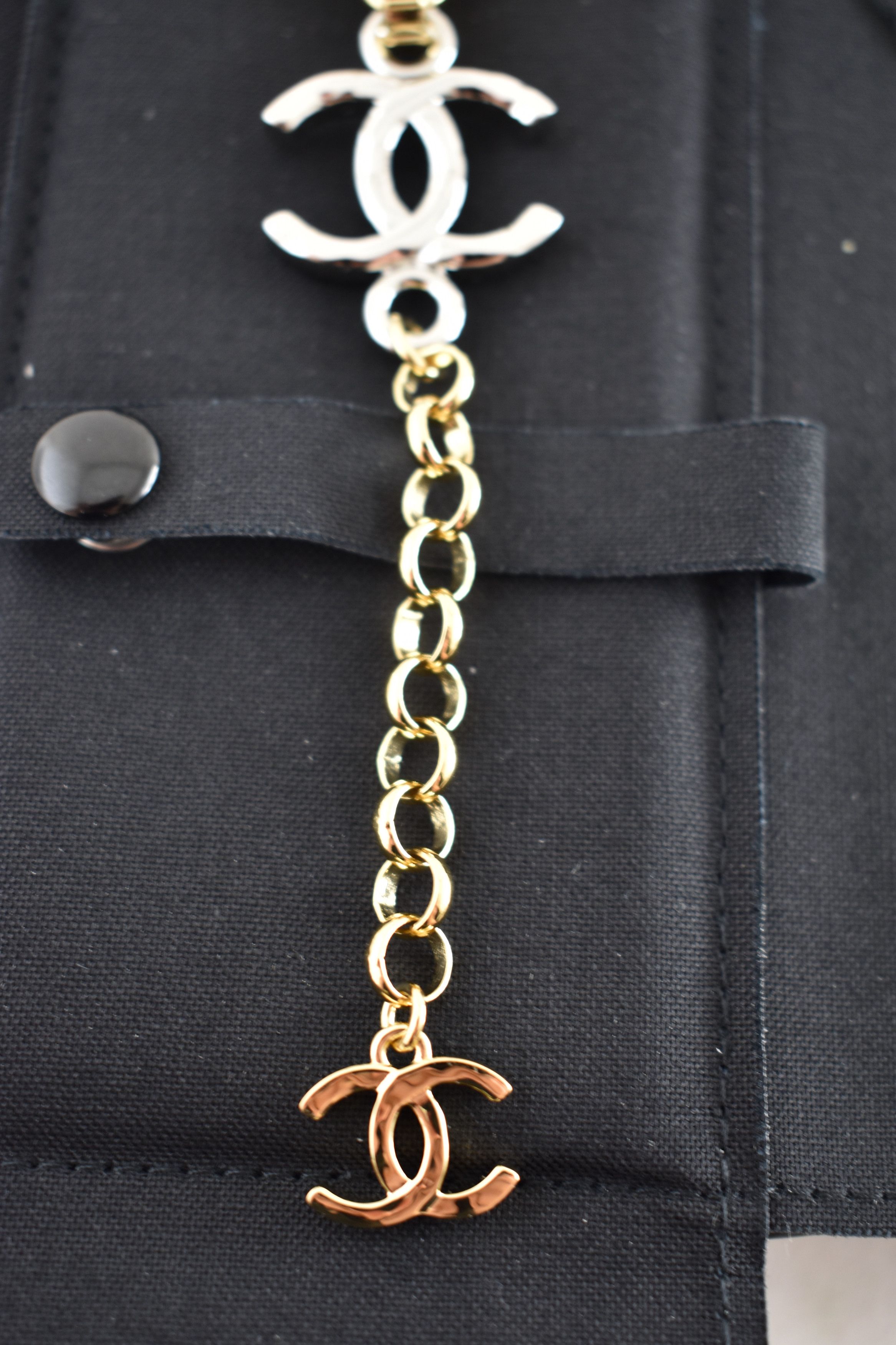 Chanel Chanel 26P Gold Silver Mixed Metal XL CC Logo Arm Bracelet Size ONE SIZE - 9 Thumbnail