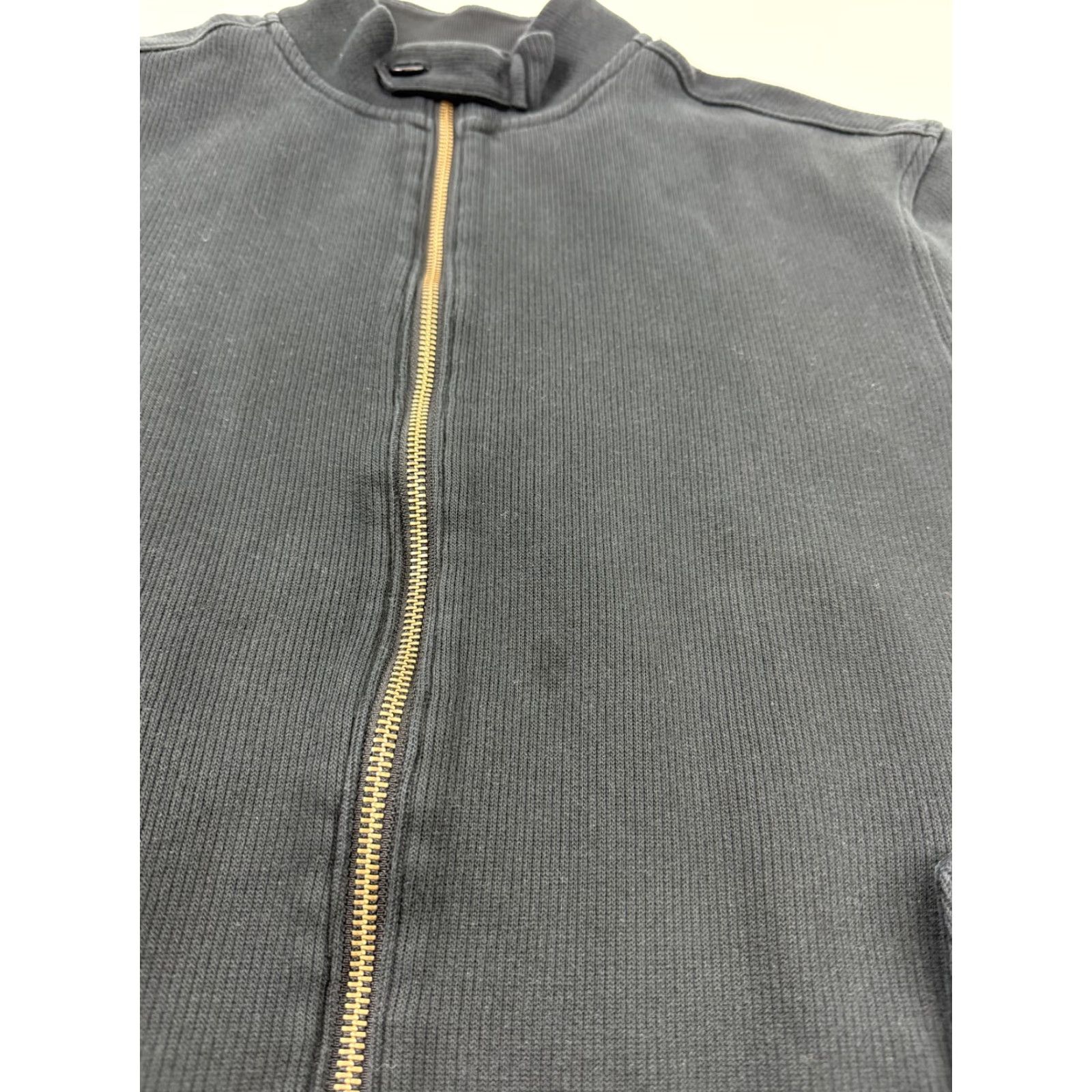 Banana Republic Banana Republic Jacket Mens Large Black Knit Bomber Full Zip Cotton Stand Collar Size US L / EU 52-54 / 3 - 4 Thumbnail