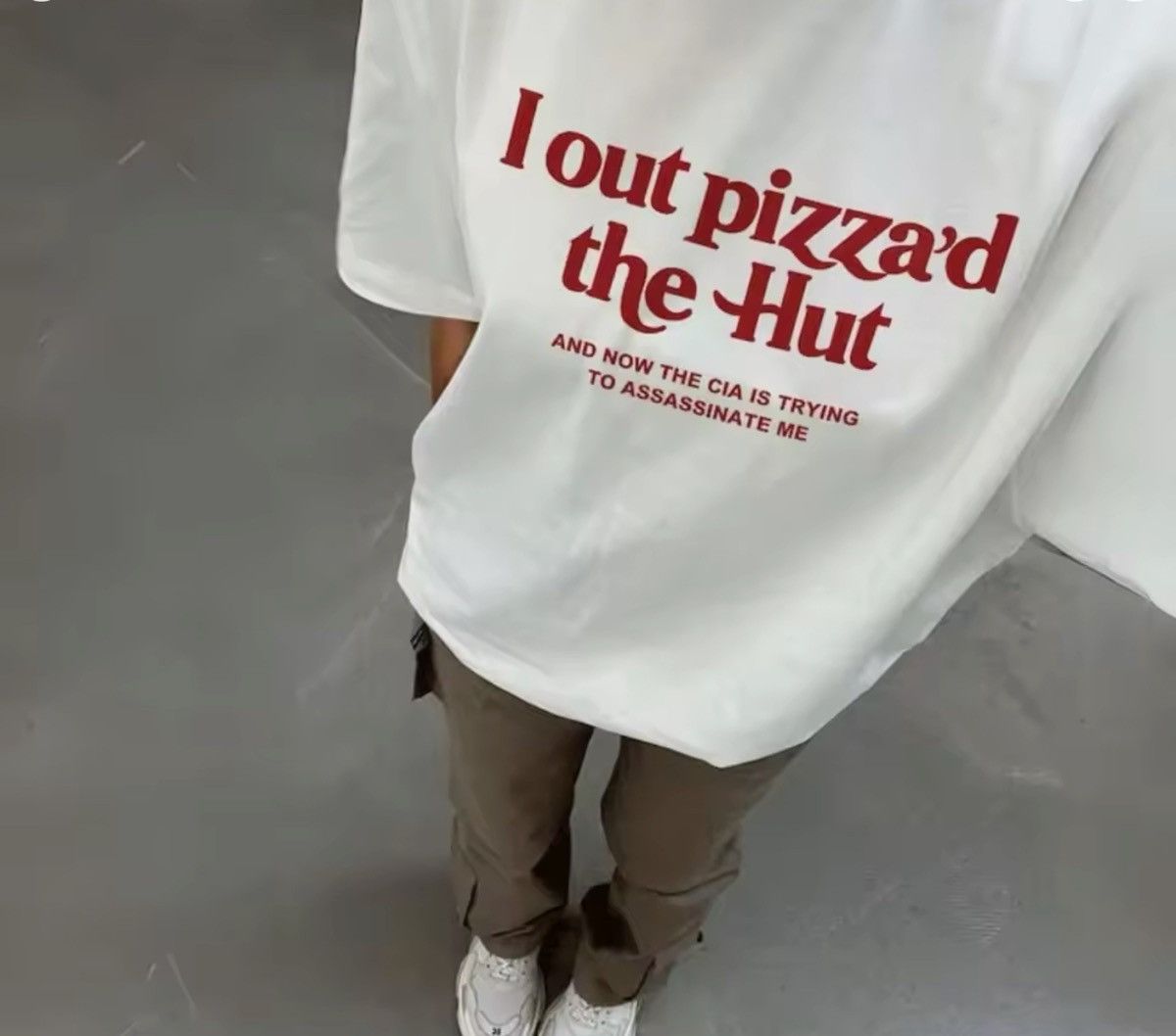 Vintage Pizza Twitter Meme Cotton T-shirt Size US M / EU 48-50 / 2 - 2 Thumbnail