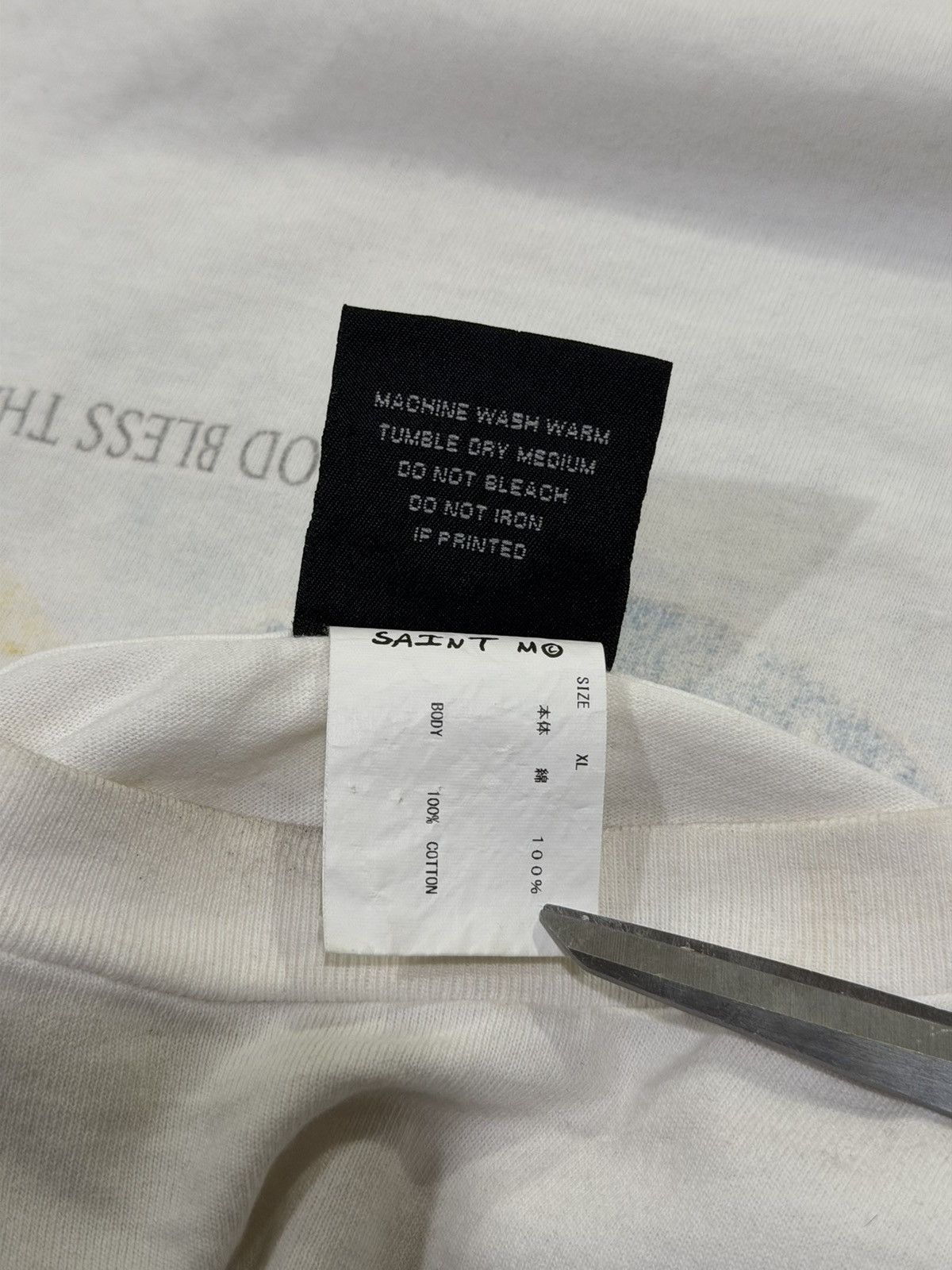 Saint Michael Saint Michael Mxxxx Holy Mother 9999 God Bless White T-Shirt Size US XL / EU 56 / 4 - 17 Thumbnail