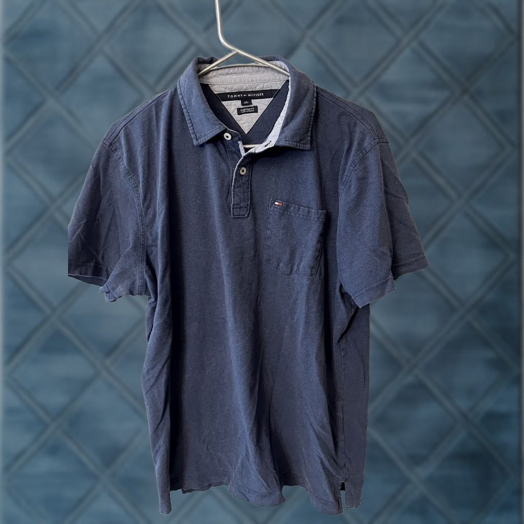 Tommy Hilfiger Tommy Hilfiger Polo Shirt Short Sleeve Size L Blue Mens Polo Shirt Slim Fit Regular Type Polo Size US L / EU 52-54 / 3 - 1 Thumbnail
