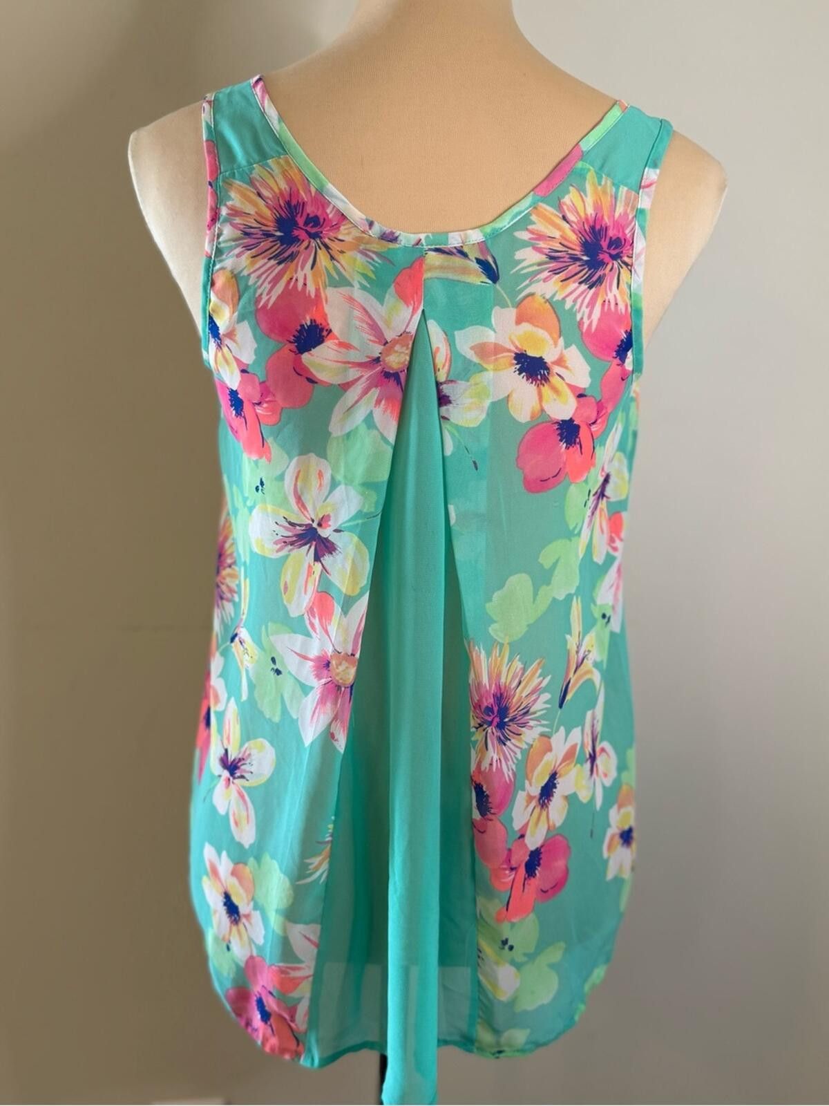 Other Candies floral tank top teal pink purple SZ XS Size XS / US 0-2 / IT 36-38 - 4 Thumbnail