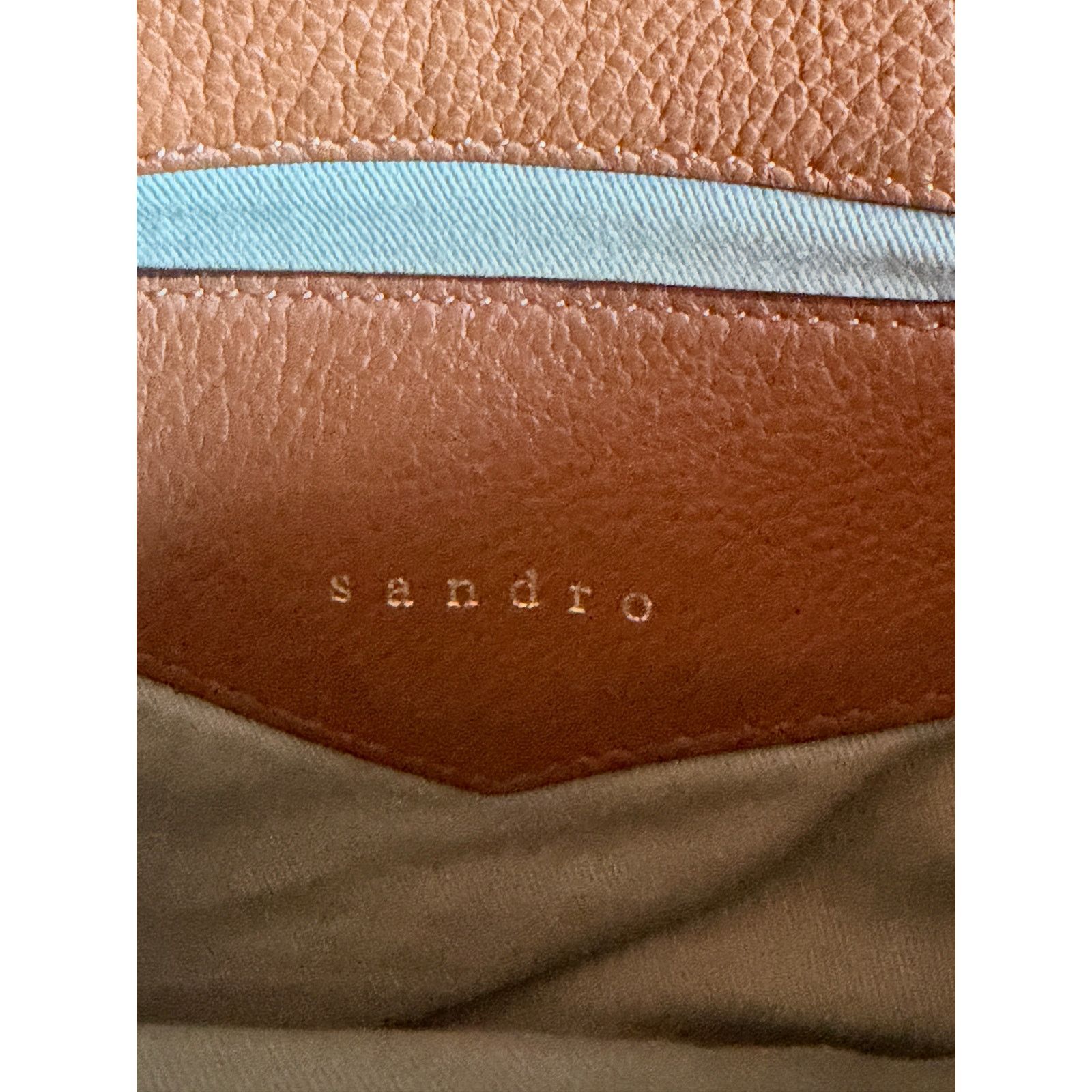 Sandro Sandro Brown/ Khaki Leather Handbag Size ONE SIZE - 5 Thumbnail