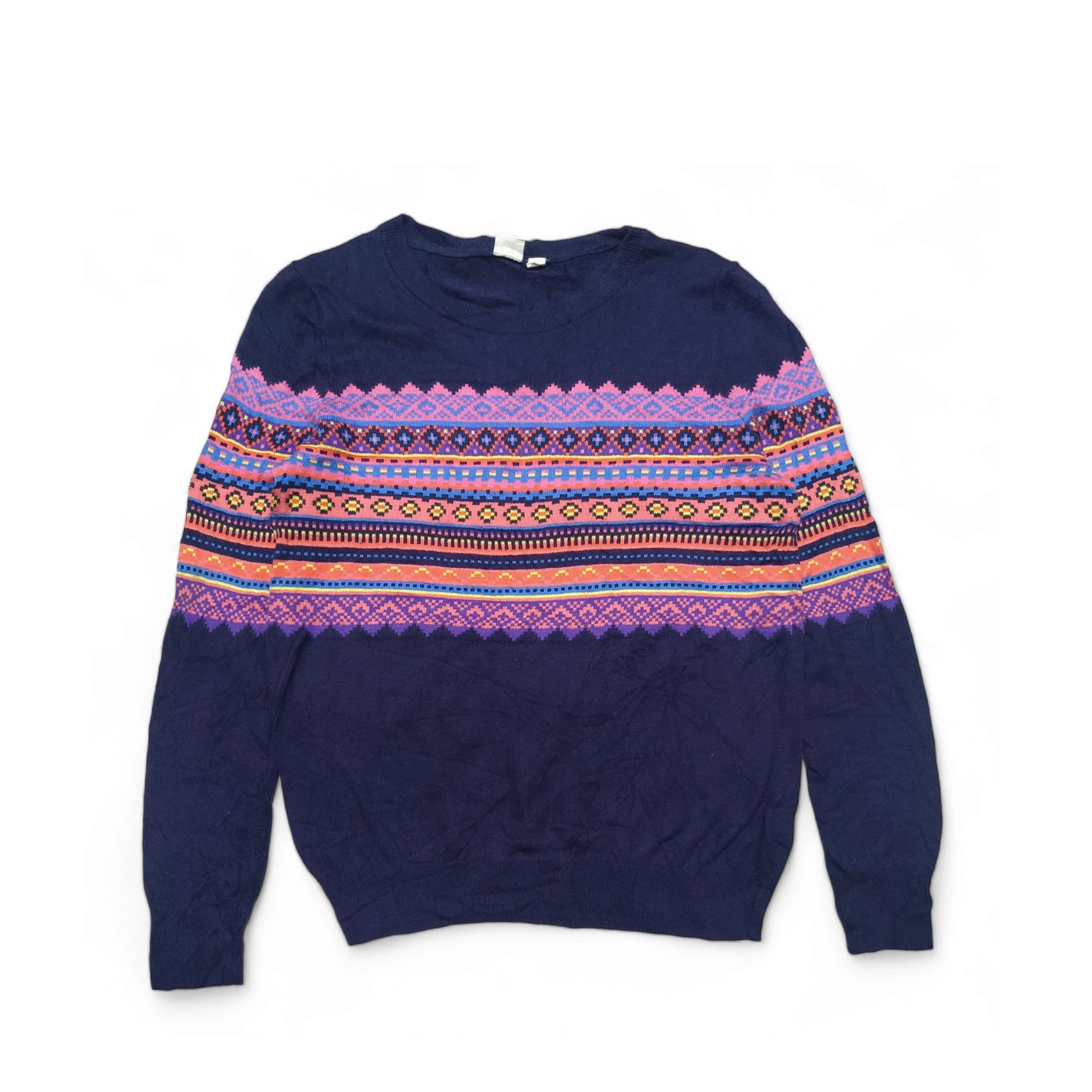 Vintage GAP Women's Ethnic Motifs Pattern Knit Sweater