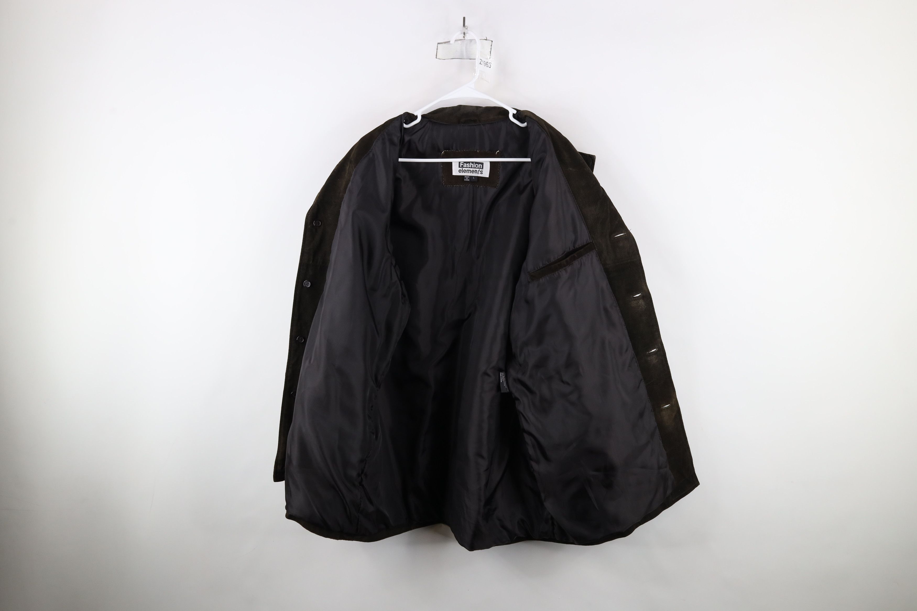 Vintage Vintage 90s Streetwear Suede Leather Button Jacket Brown Size US L / EU 52-54 / 3 - 12 Thumbnail