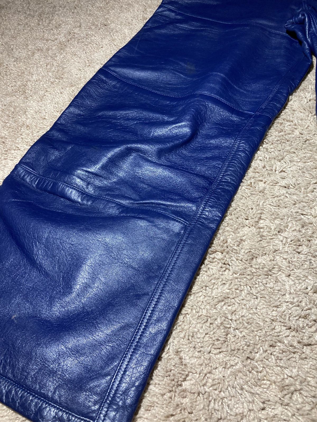 Lad Musician AW98 Lad Musician Leather Panel Jeans 90s 1998 Japanese 48 Size US 32 / EU 48 - 6 Thumbnail