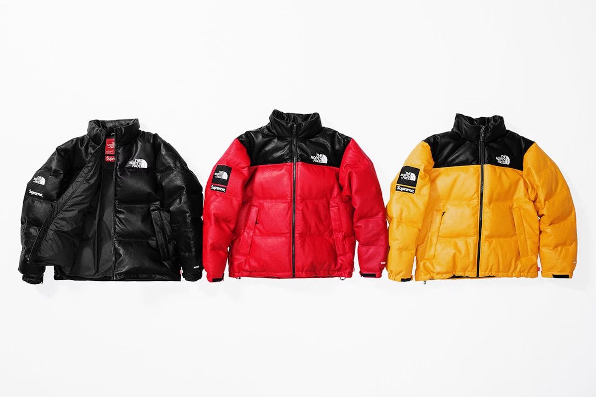 Supreme × The North Face Supreme x The North Face - Leather Nuptse Jacket Size US XL / EU 56 / 4 - 3 Thumbnail