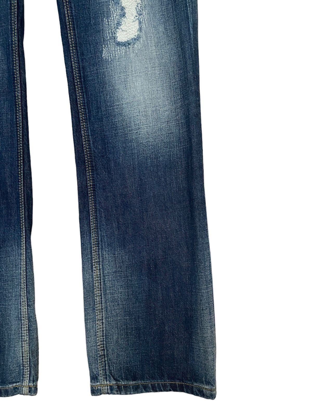 If Six Was Nine × Sisley Vintage Brand Sisley Ripped Jeans 2000s Size US 27 - 6 Thumbnail