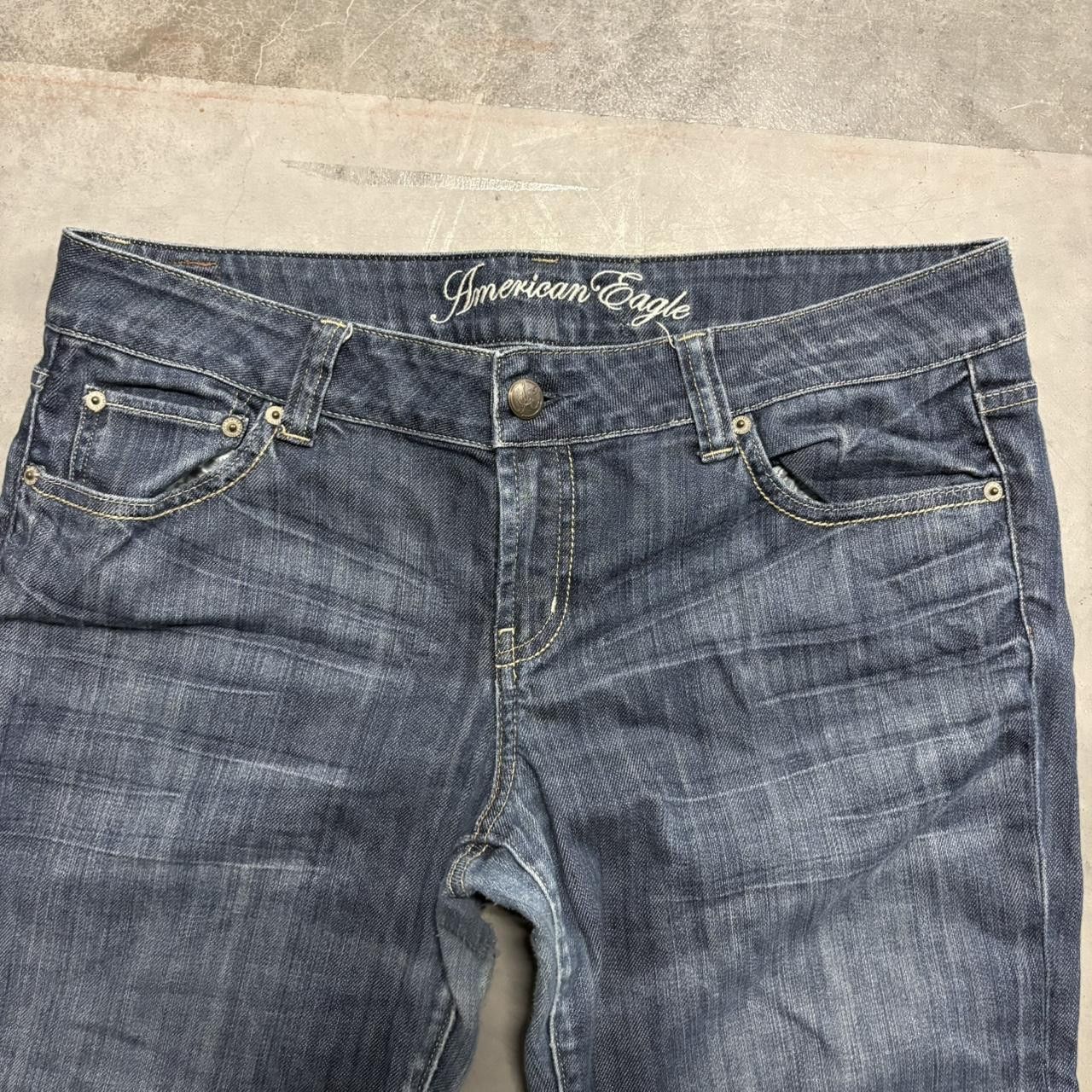 Japanese Brand × Vintage Crazy Vintage Y2K/2000s Baggy Wideleg Dark Wash Skater Streetwear Style Denim Jeans! Size US 36 / EU 52 - 4 Thumbnail