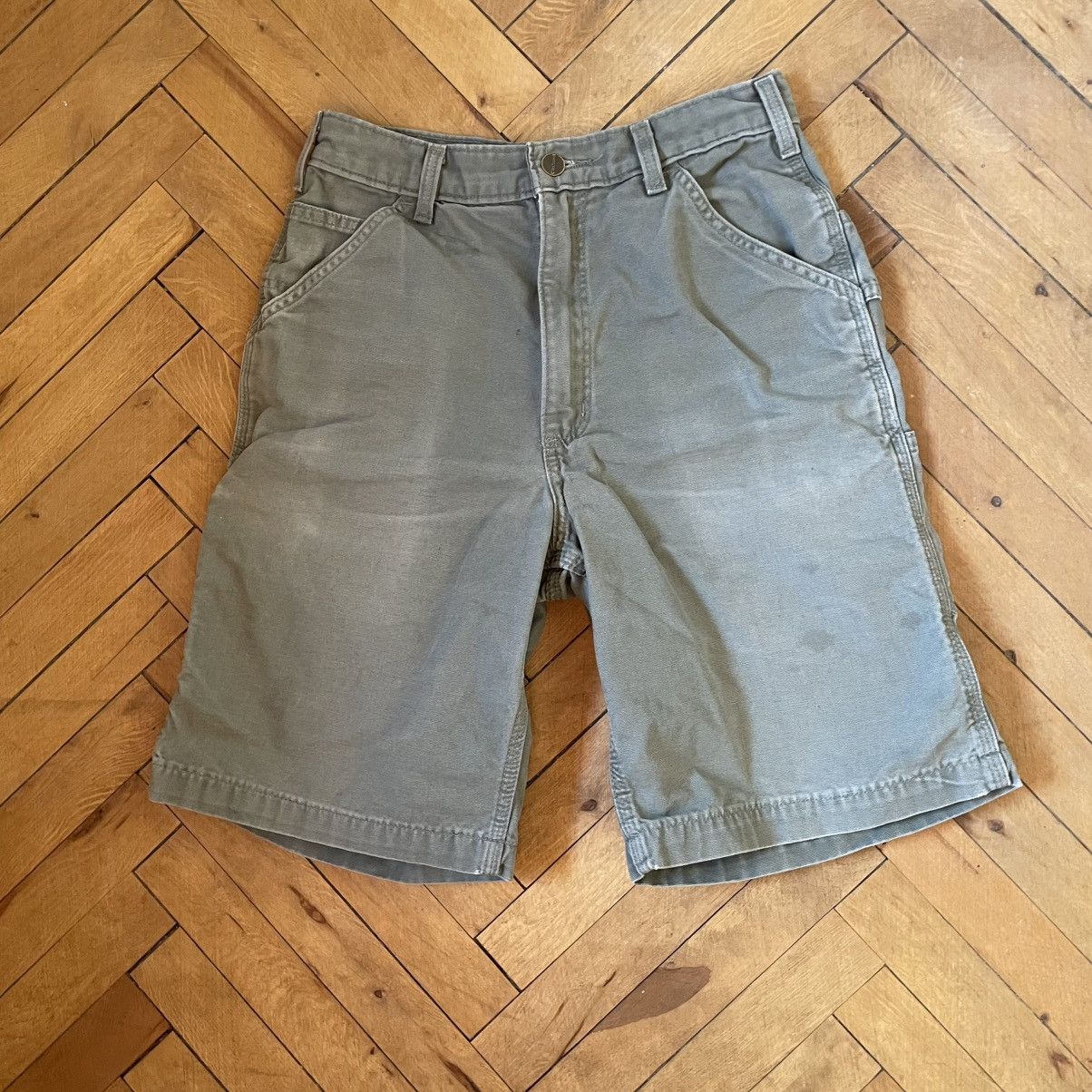 Carhartt Carhartt Carpenter Shorts Cargo Green Size US 29 - 2 Thumbnail