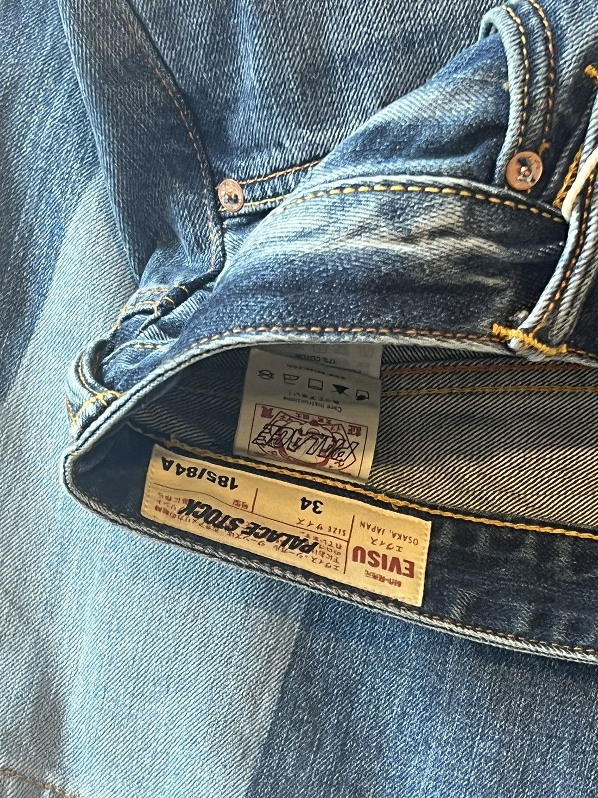 Evisu × Palace PALACE EVISU DENIM SHORTS | Grailed