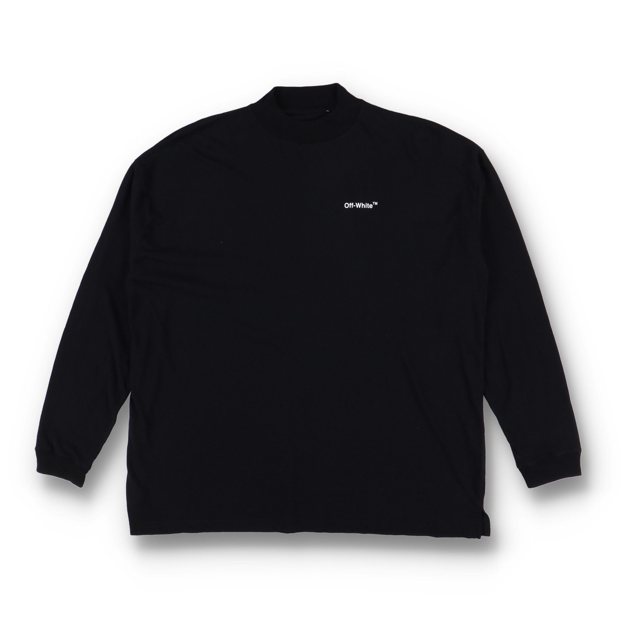 Off-White Black Caravaggio Arrows Oversized Mock Neck LS T-Shirt Size US M / EU 48-50 / 2 - 7 Thumbnail