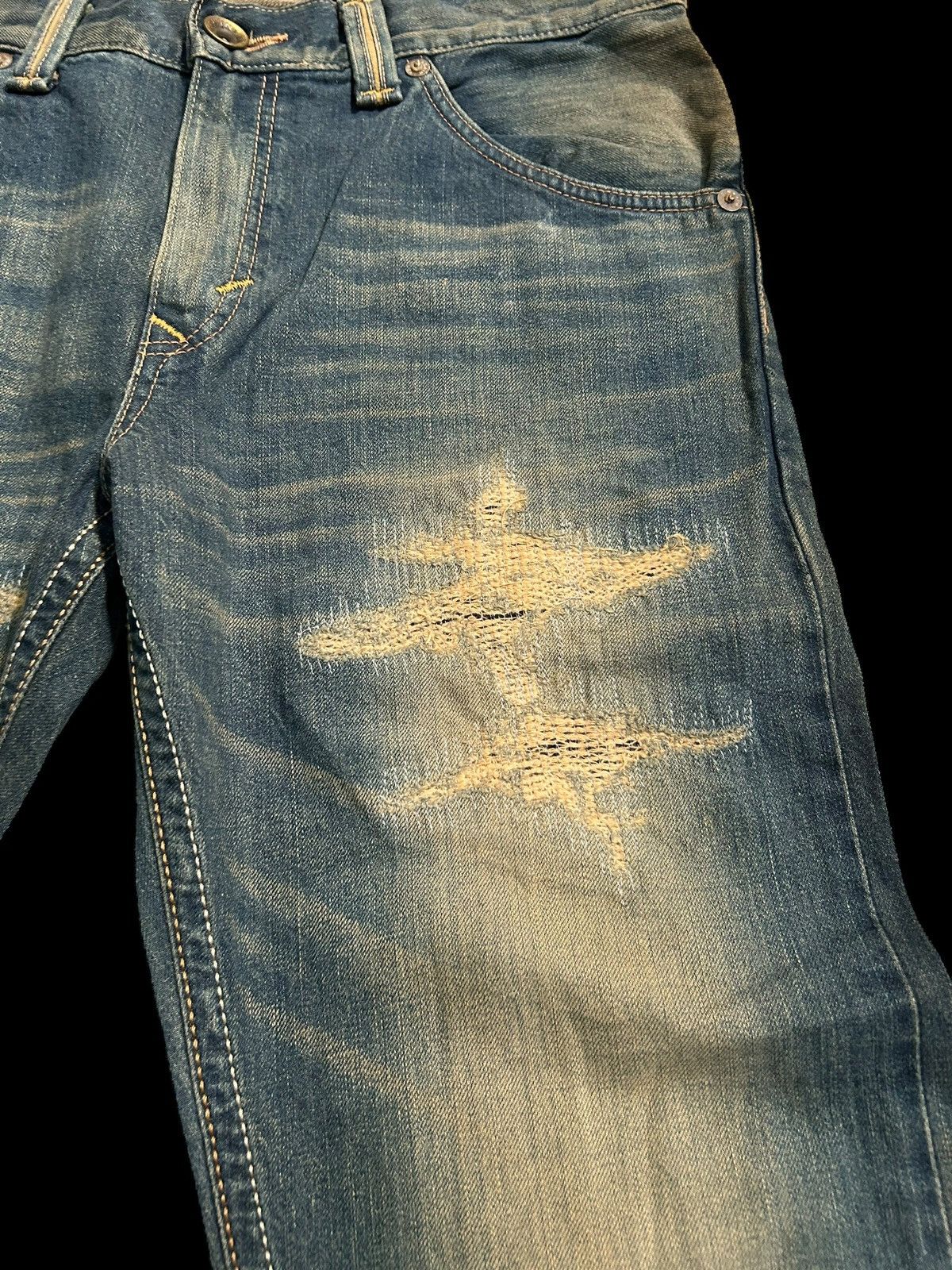 Japanese Brand × Kapital × Vintage Rusty Edwin Distressed Vintage Japanese Denim Jeans Size US 37 - 8 Thumbnail