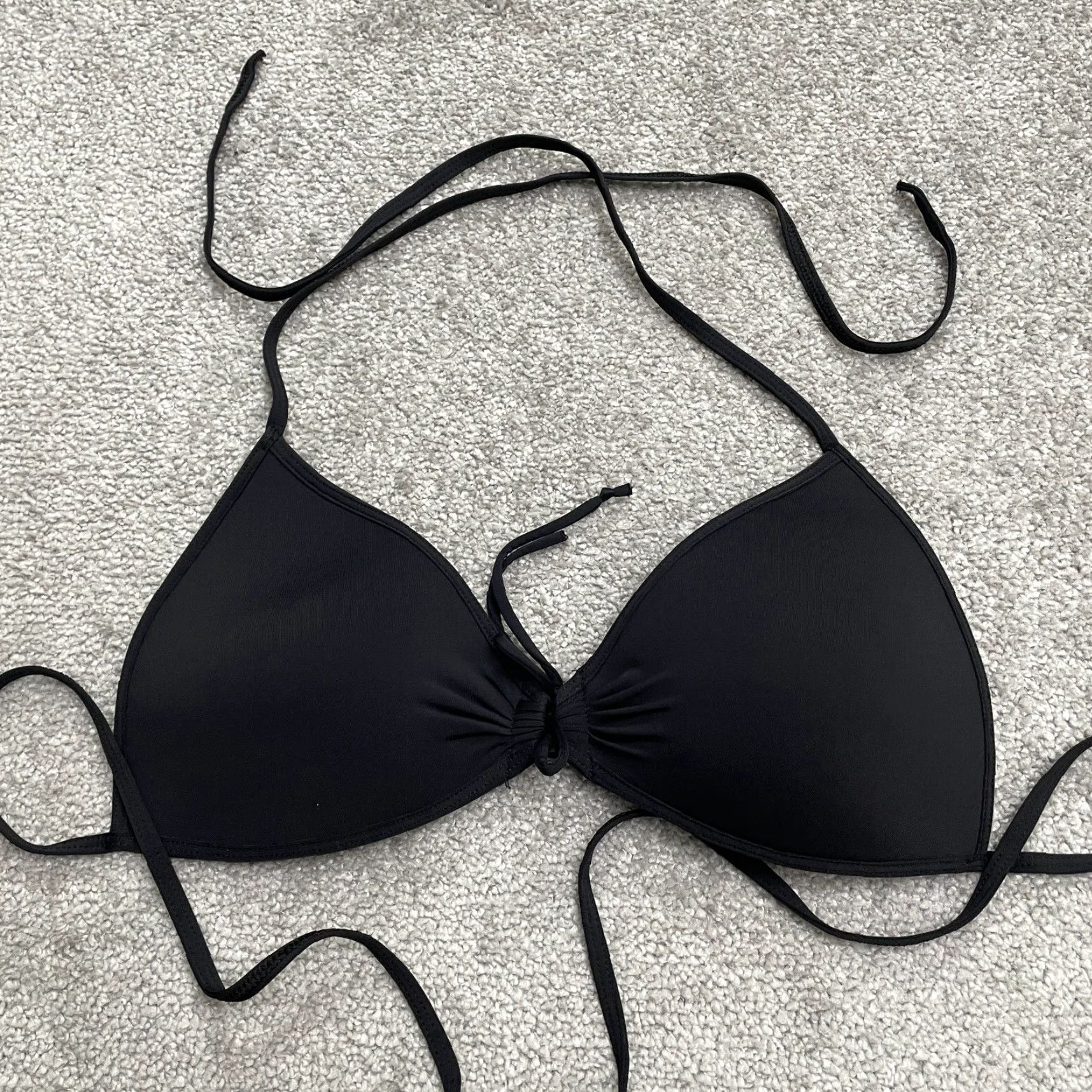Triangl Eidon Bikini Triangle Top Womens Large Black Padded Halter Beach 90s Theme Mens Womens Girls? Size L / US 10 / IT 46 - 2 Thumbnail