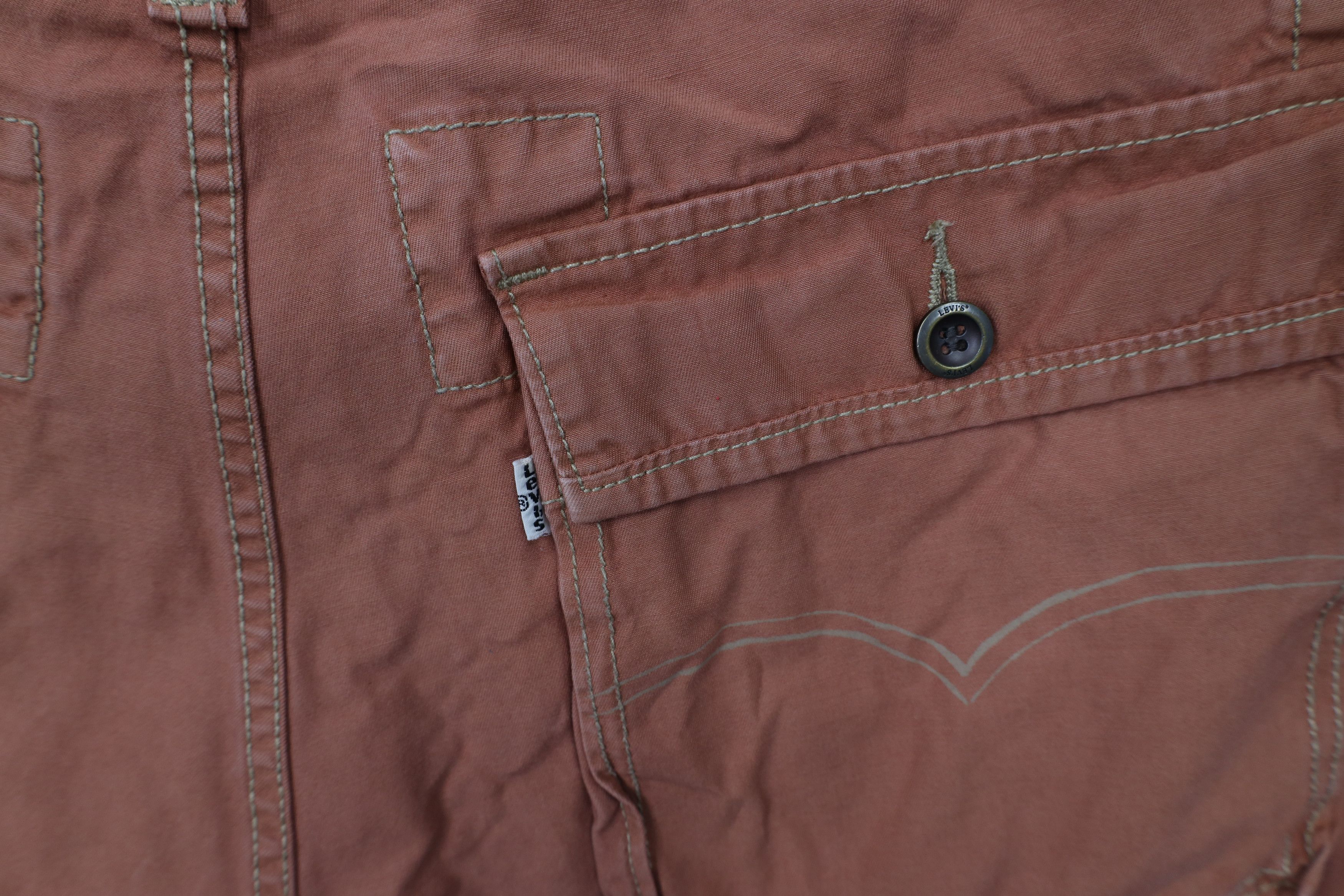 Levi's × Vintage Vintage Y2K Levis Faded Baggy Fit Cargo Shorts Rust Cotton Size US 38 / EU 54 - 14 Thumbnail